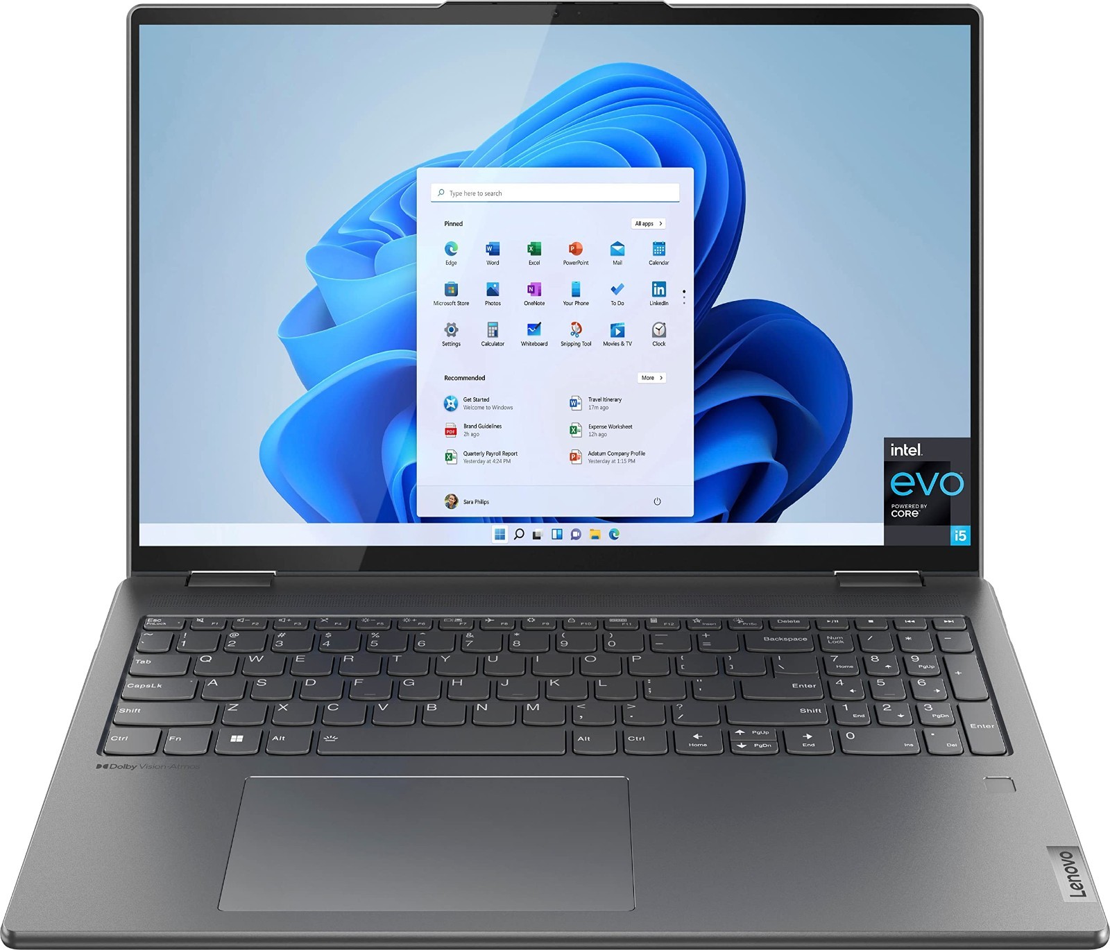 Lenovo Yoga 7 16IAP7 16 WQXGA TS i5 2 in 1 RAM 8GB 256BG SSD Gray