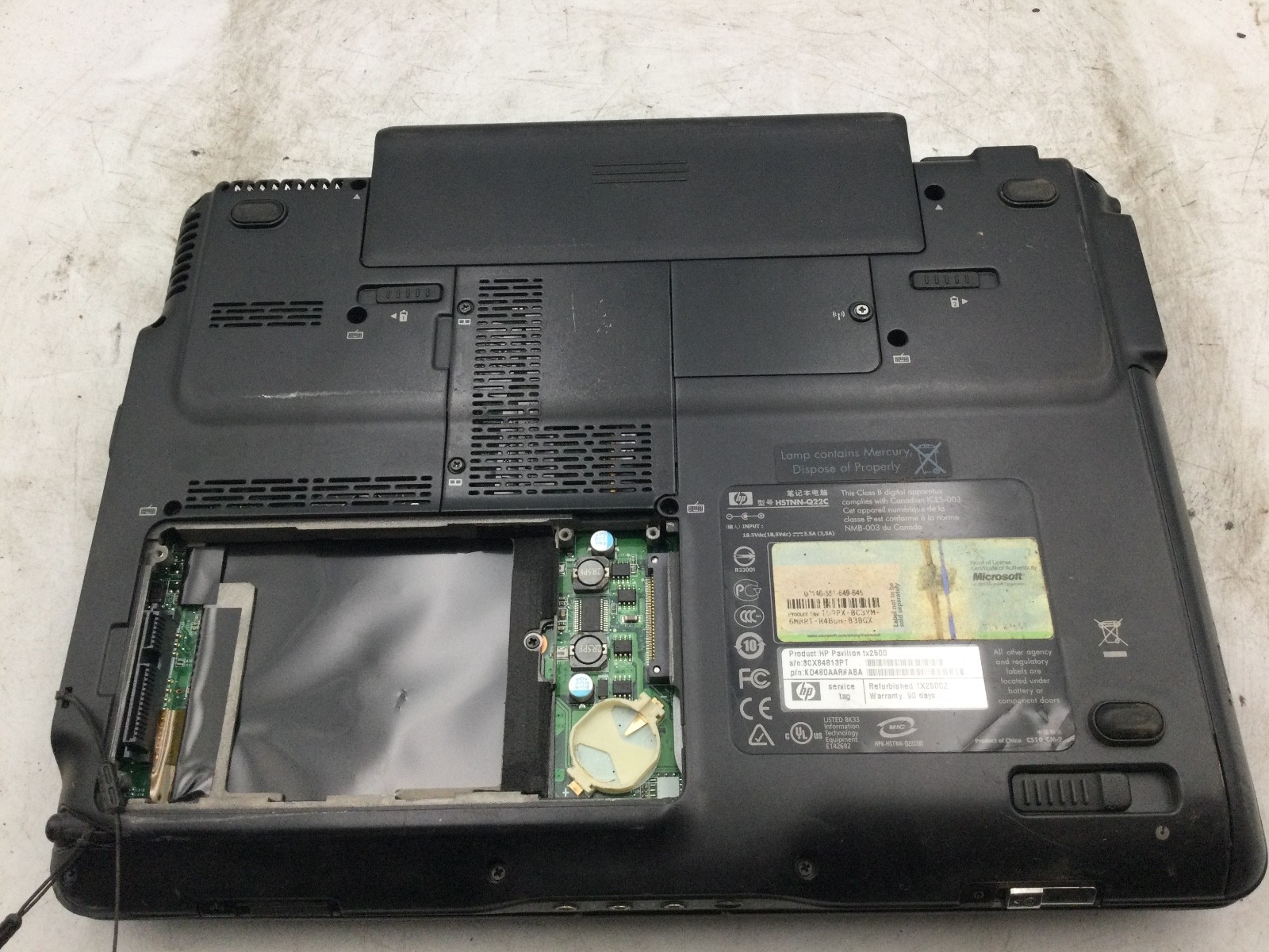 HP PAVILION TX2500 – FOR PARTS – AMD TURION X2 – 4GB RAM – READ DESCRIPTION – BB