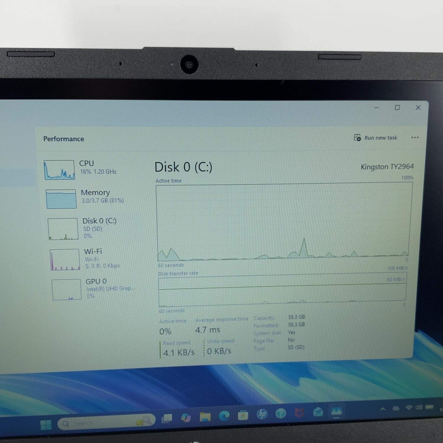 HP Laptop 14-DQ3000DX 14″ Celeron N4500 1.1GHz 4GB RAM 64GB