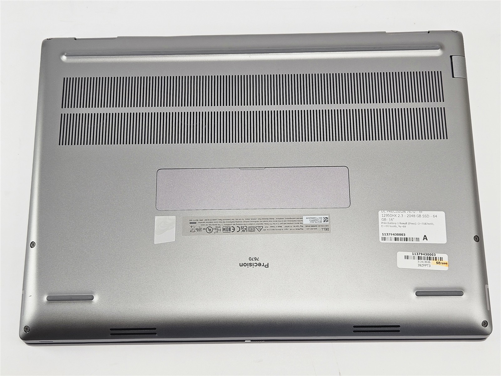 Dell 16″ Precision 7670 64GB RAM 2TB SSD i9-12950HX RTX A2000 Workstation