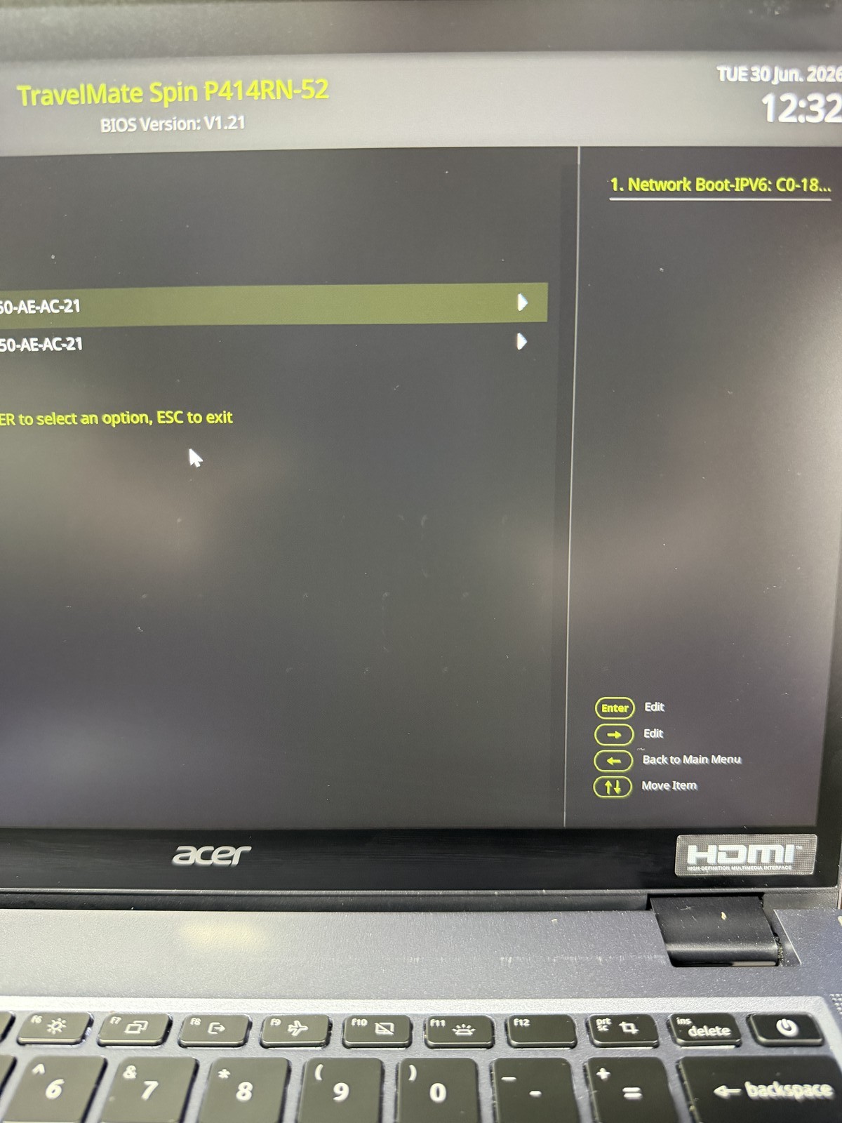 Acer TravelMate Spin P414RN-52 14″ i7-1260P 16GB 512GB |NO OS Read|