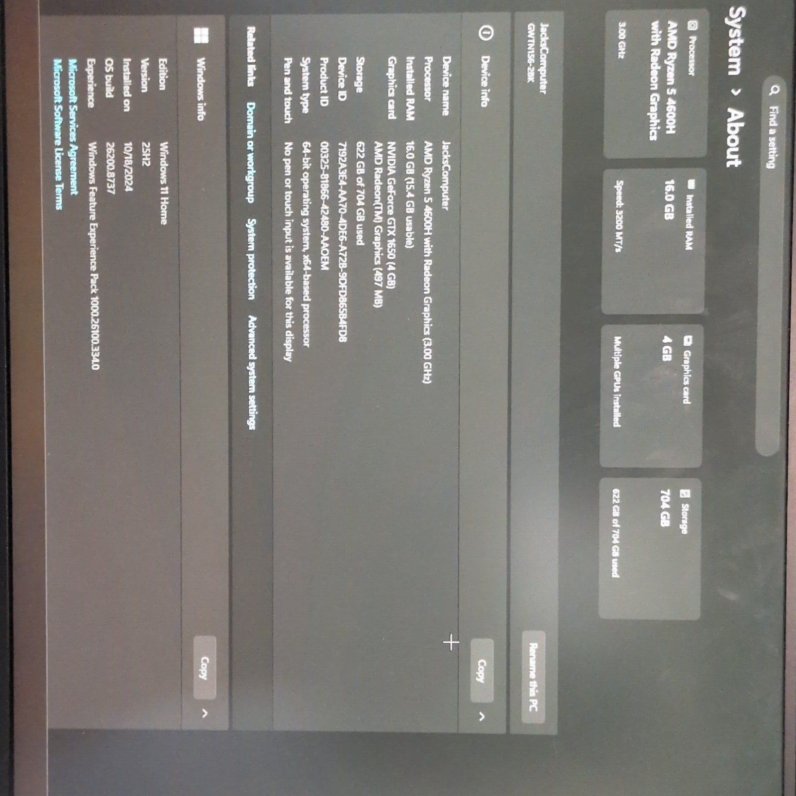 Gateway Creator 15.6″ 120hz Ryzen 5 4600H 16GB Ram 700GB SSD GTX 1650 Win 11