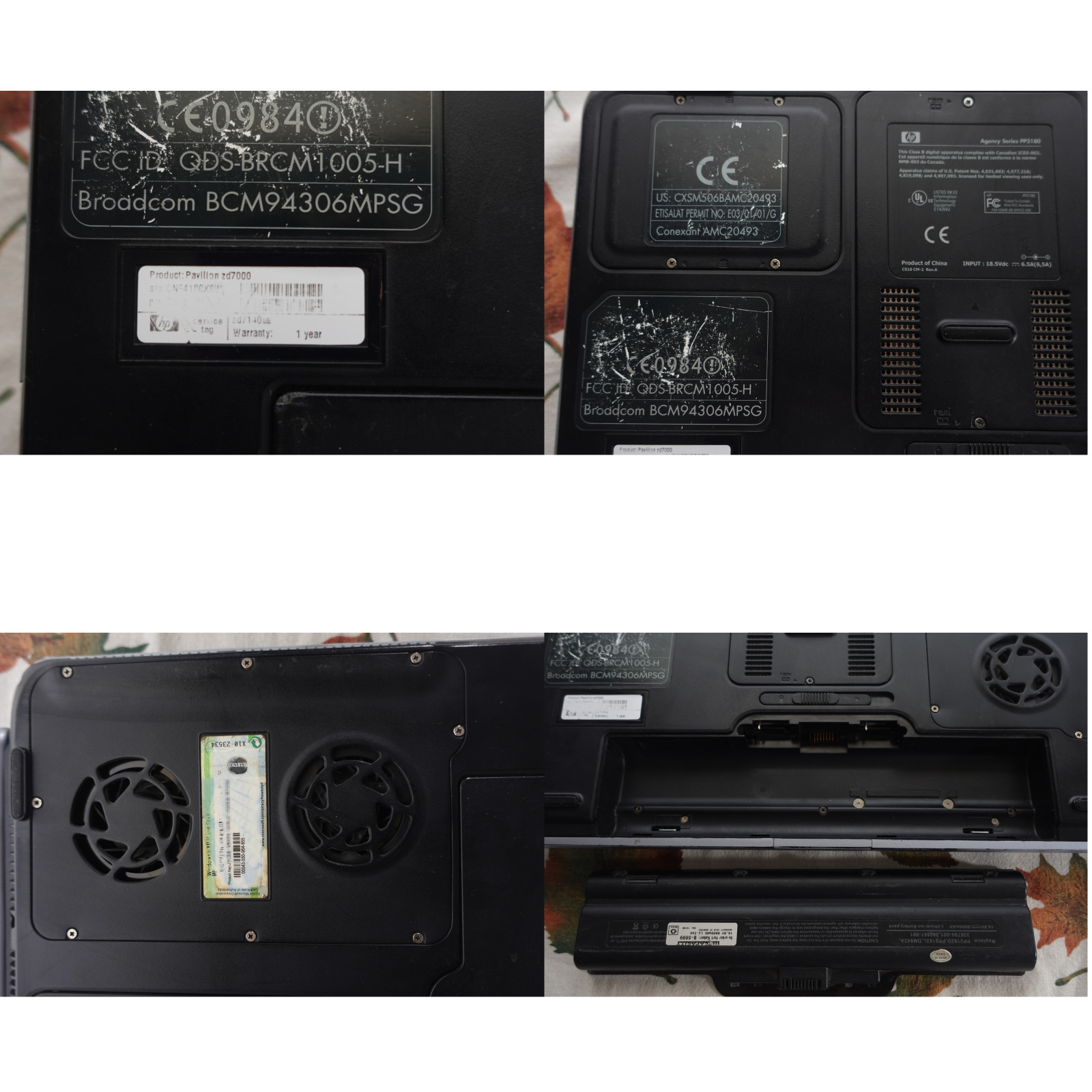 HP Pavilion ZD7000 17in Intel P4 3GHz 512mb 40GB Win XP Retro Gaming HP Charger