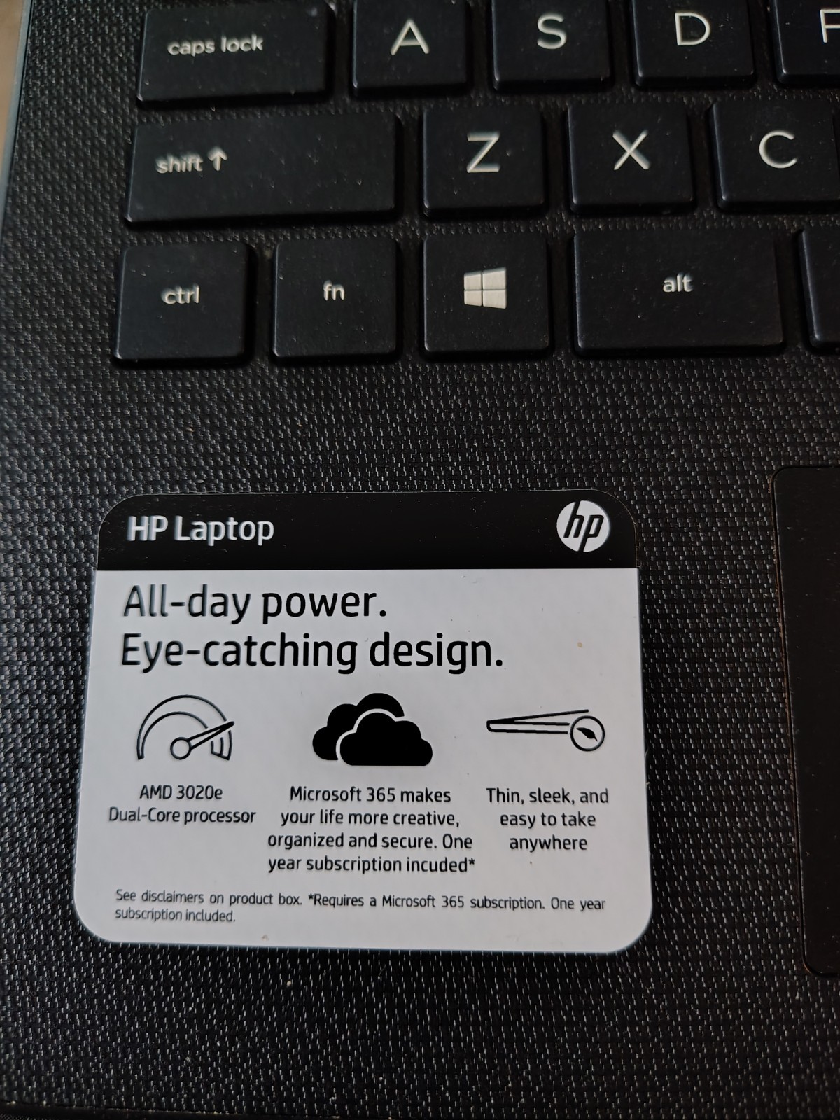 HP Laptop 14-fq0020nr Laptop 14″ (64GB eMMC, AMD 3020e, 1.20GHz, 4GB RAM)