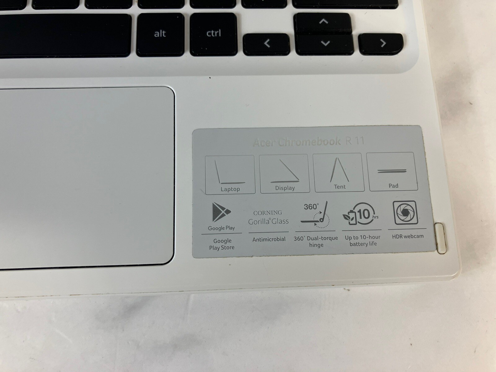 Acer Chromebook R11 CB5-132T White Laptop Model N15Q8, Missing Or Damaged OS