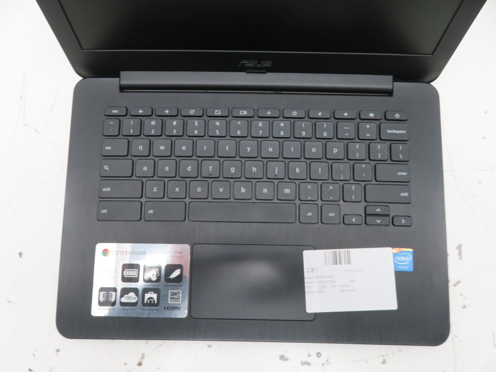 Asus C300MA-DB01 ChromeBook Intel Celeron N2830 2GB Ram 16GB eMMC Bad Battery