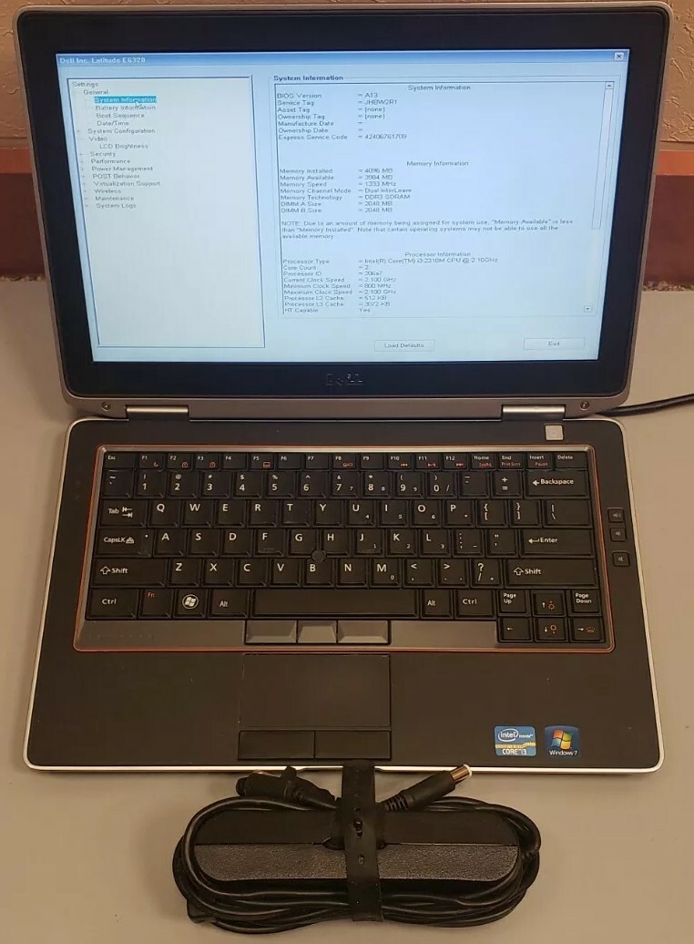 Dell Latitude E6320 Core i3-2310M @ 2.10GHz 4GB RAM 320GB HDD KEYBOARD BACKLIT