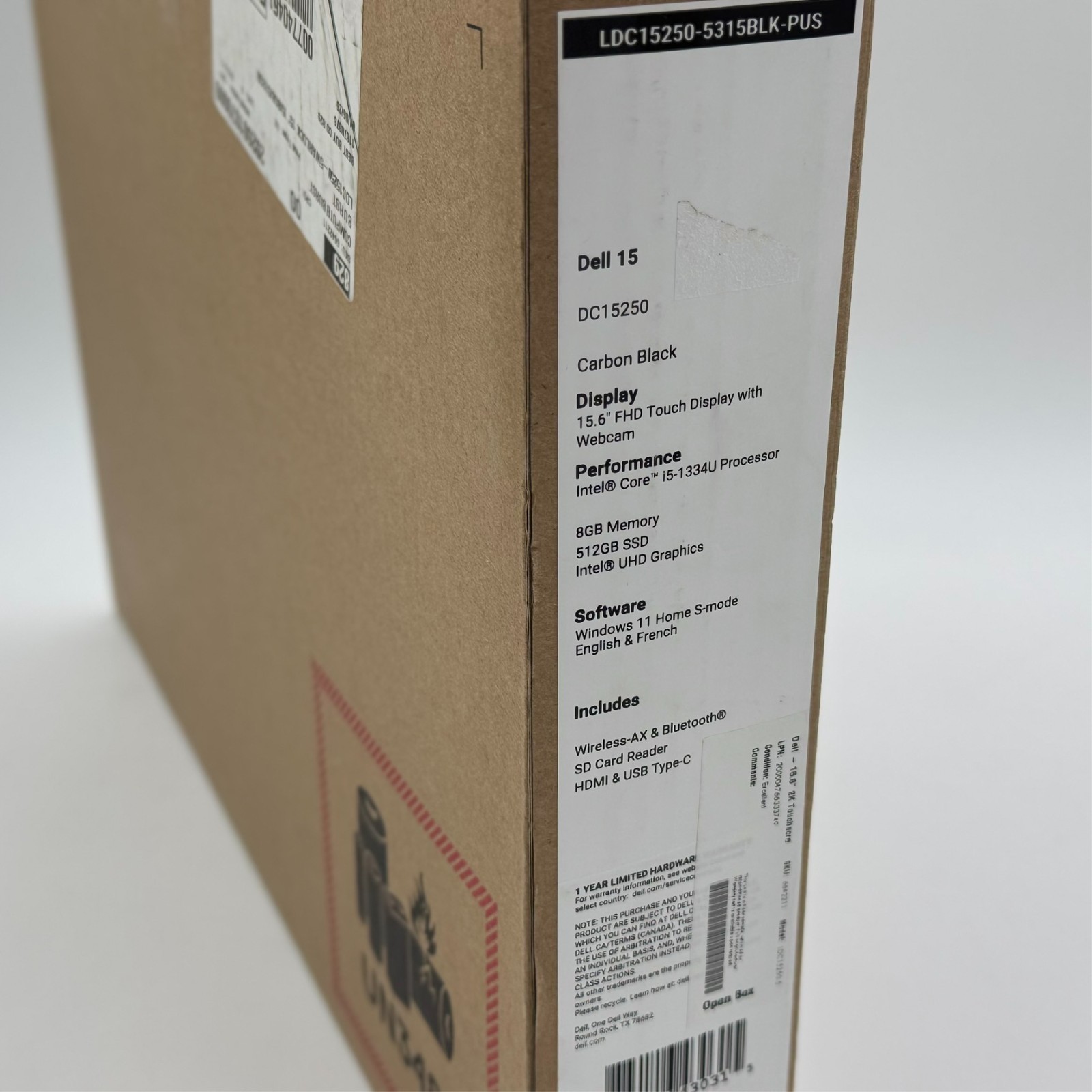 Dell 15.6″ 2K Touch Laptop i5-1334U 13th Gen 8GB 512GB Carbon Black 2023 *READ*