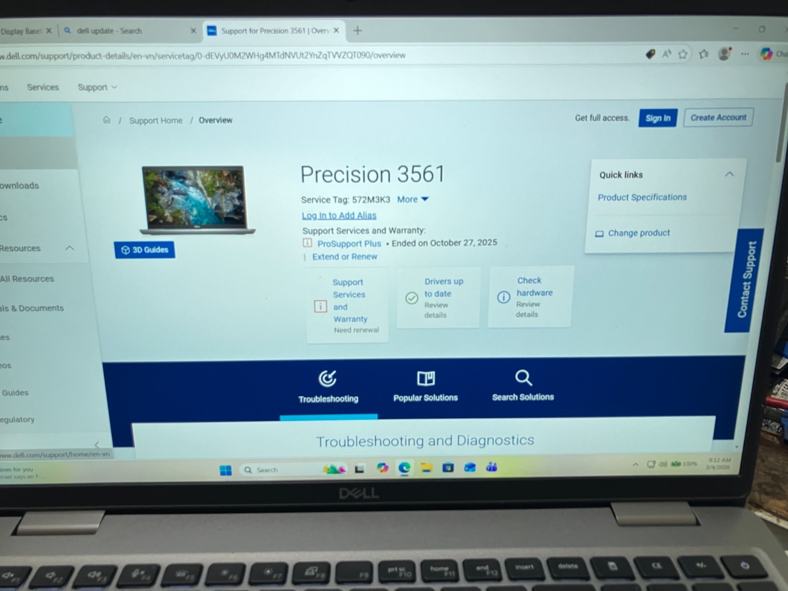 Dell Precision 3561 Core i5-11500H 2.90GHz 16GB 1TB Samsung 9A1 4.0 NVMe SSD W11