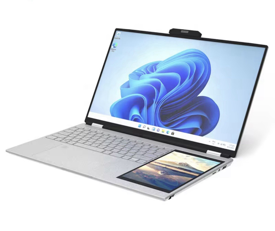 15.6 in + 7.0 in Double Screen Laptop 8GB RAM and 1TB SSD, operating Windows 11