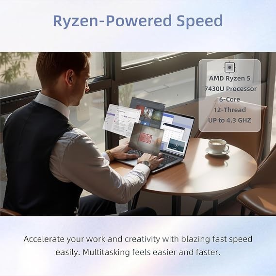 HP 17.3″ Laptop Notebook Win11Pro 2.7~4.3GHz AMD Ryzen 5-7430U 32GB RAM 1TB SSD