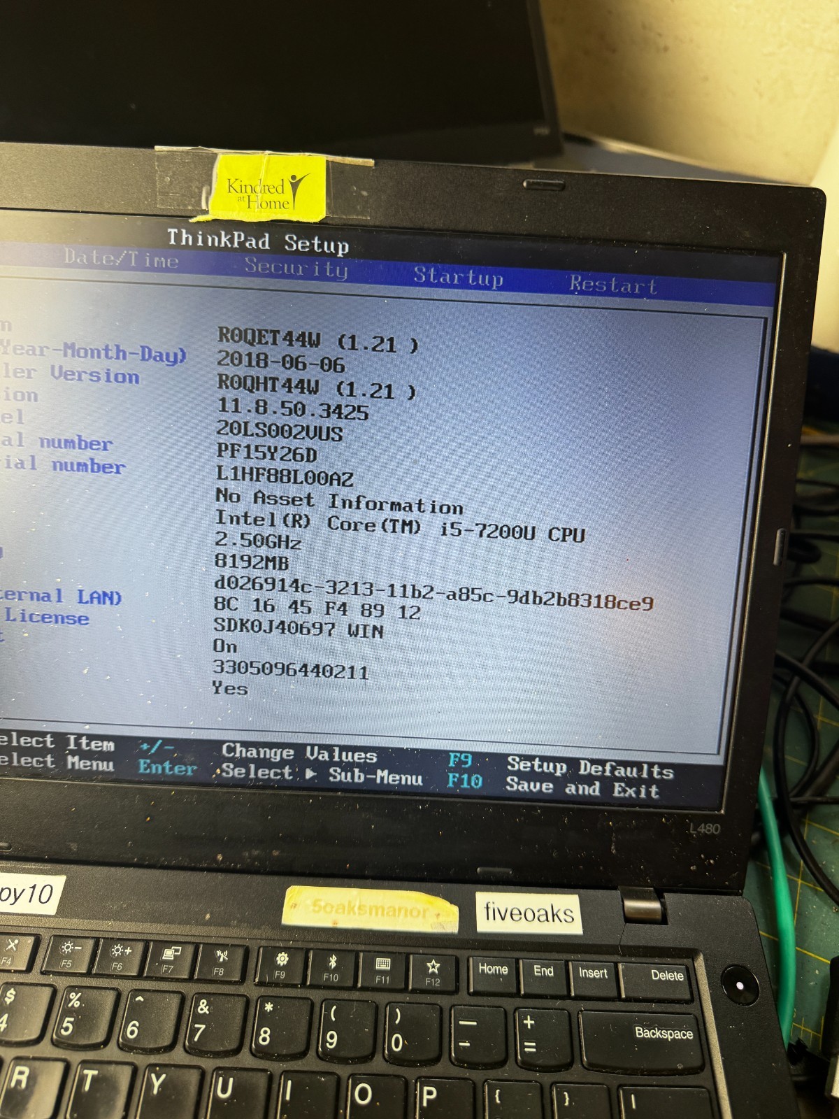 Lenovo ThinkPad L480 Core I5-7200 8GB RAM Laptop *READ #6005
