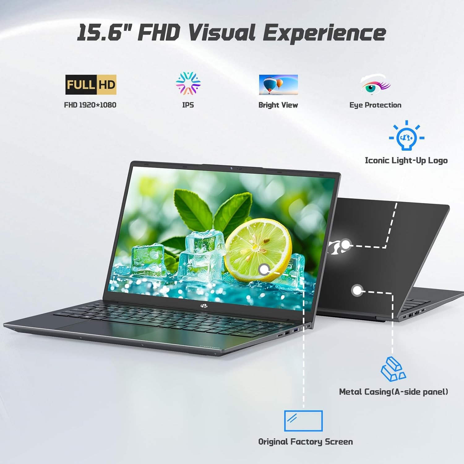 NIMO 15.6″ FHD Laptop, 4 Cores Intel Twin Lake up to 3.6GHz 16GB RAM 256GB SSD