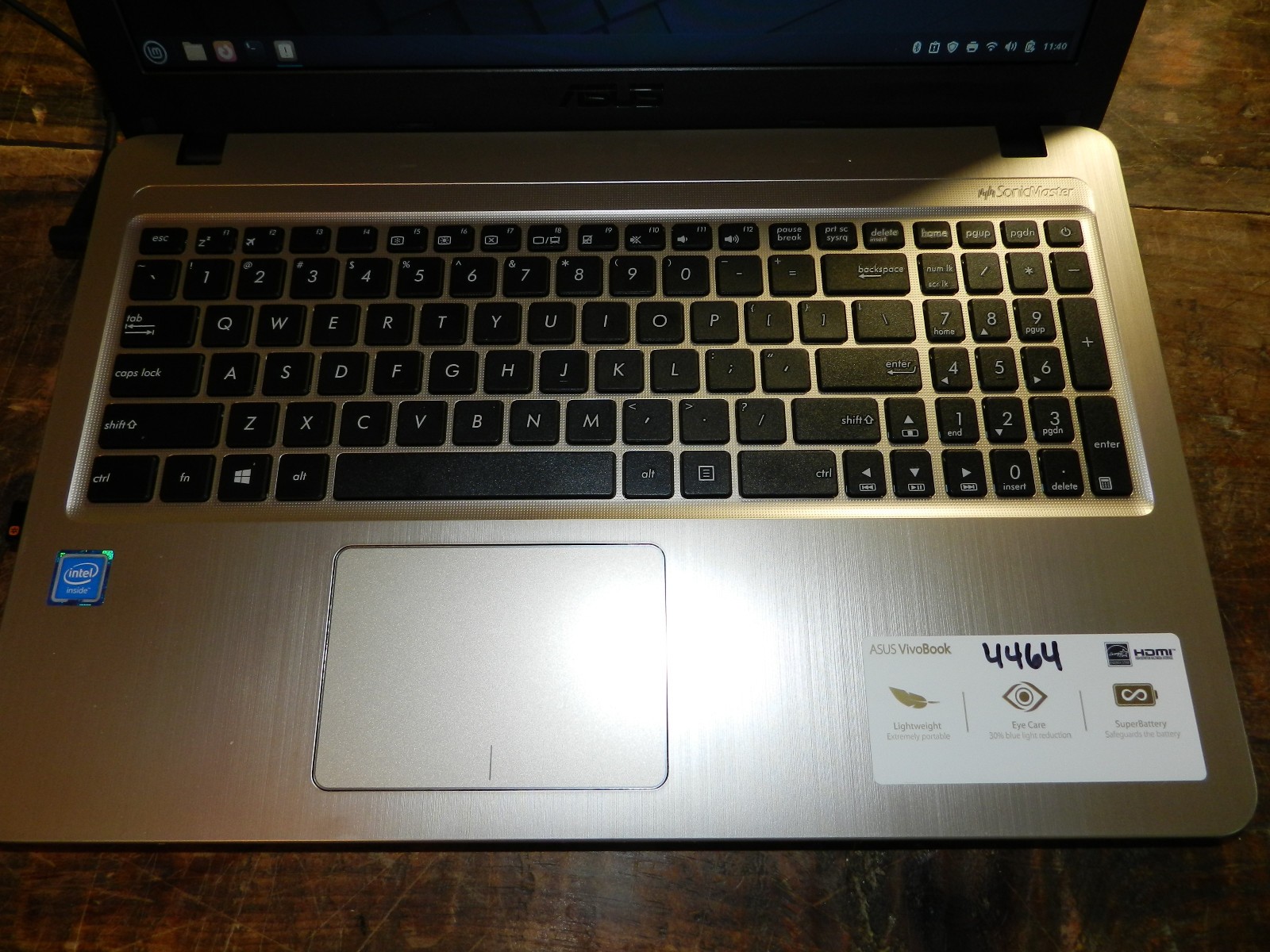 ASUS Vivobook 15 X540MA Intel Celeron N4000 1.10GHzx2/4 Gigs of Ram/128 SSD