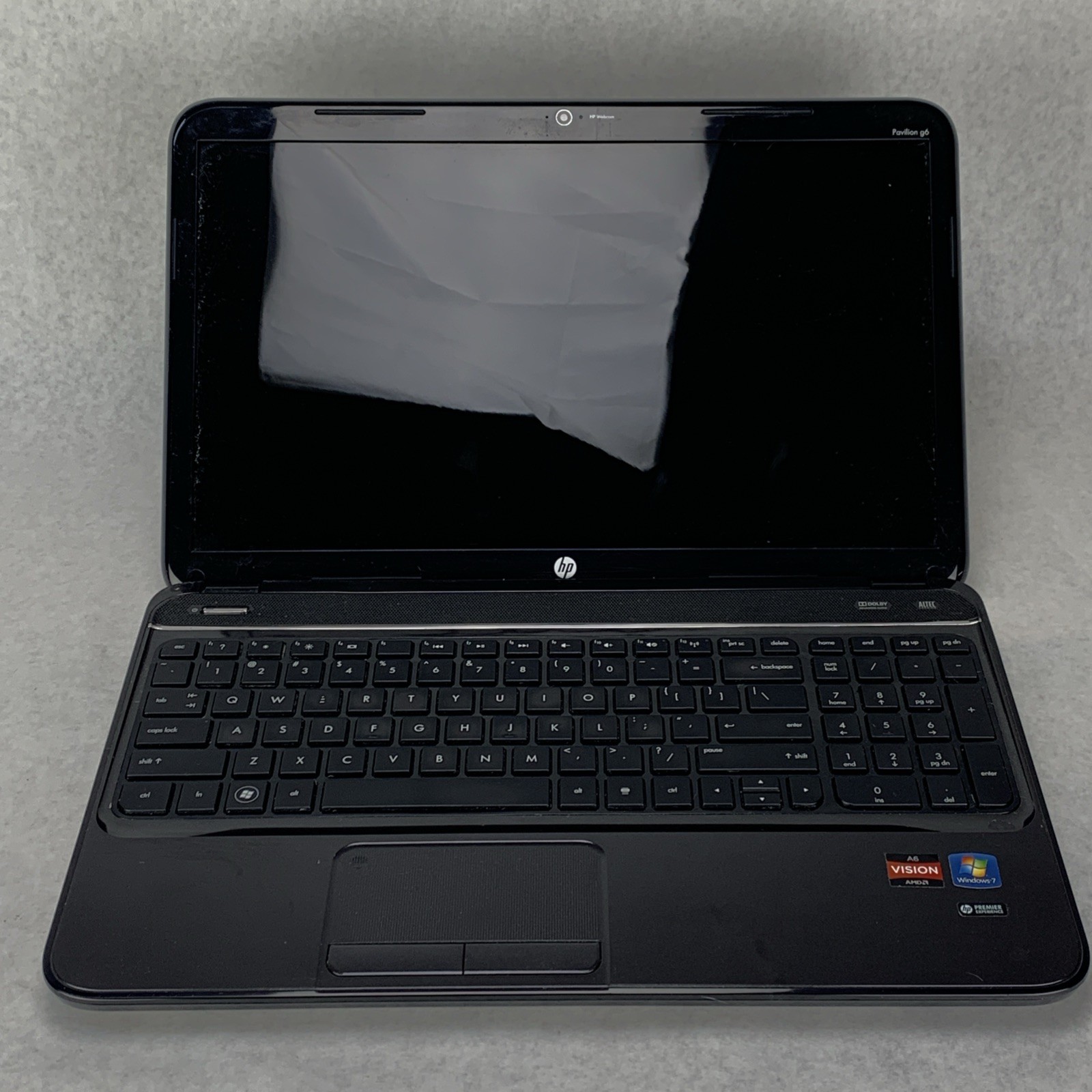 HP Pavilion G6 AMD A6-4400M 2.70GHz 4GB RAM 15.6″ No Battery No HDD No OS