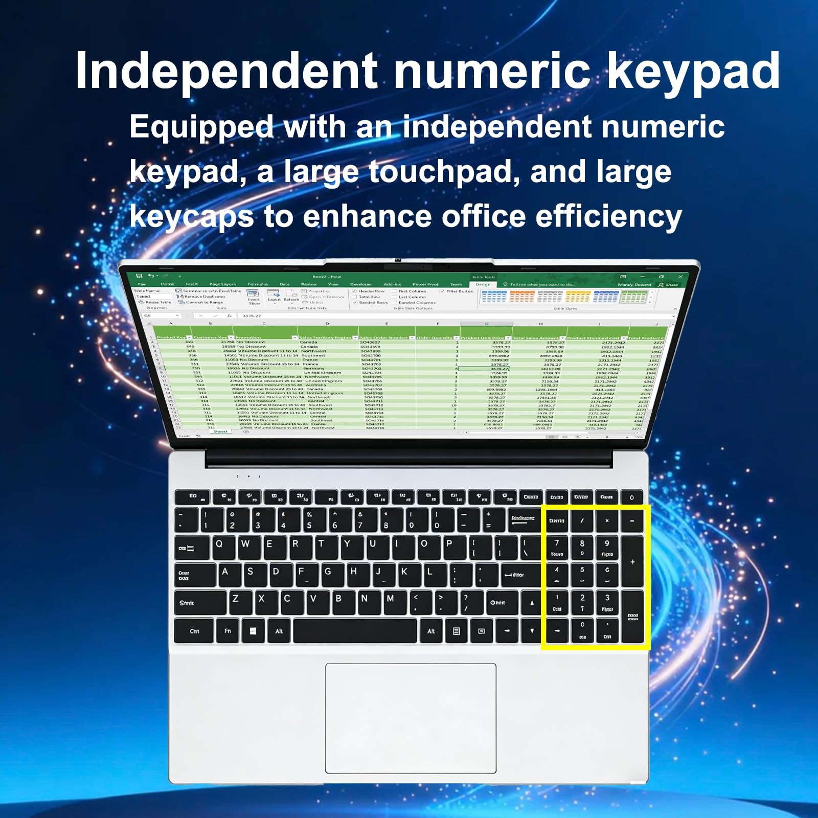 15.6-inch laptop,8GB DDR 256GB SSD expandable to 1TB,portable laptop computer…