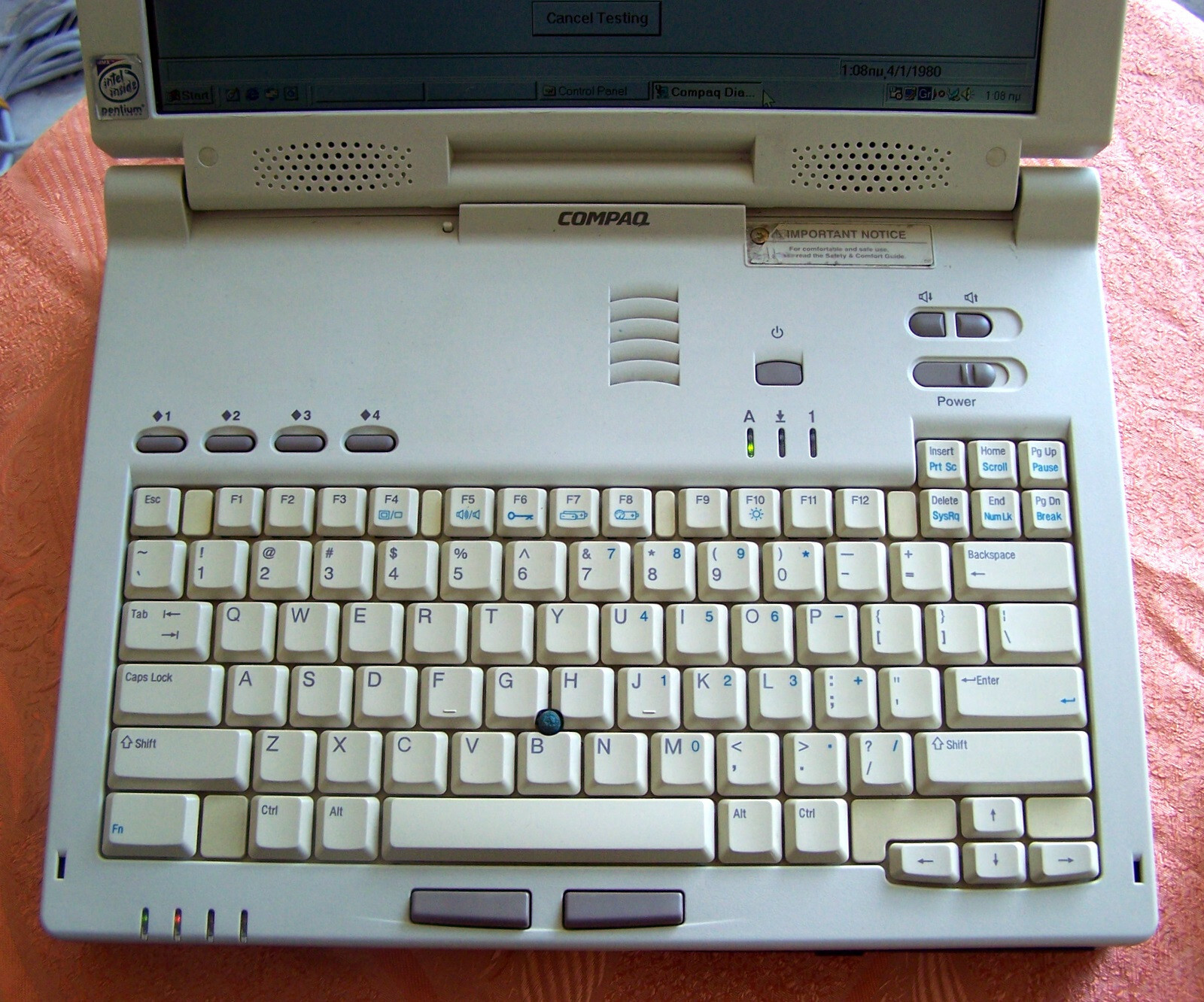 Vtg 1997 Compaq Armada 7792 Intel P2 Win-98 Serial Parallel-ΝΟ 1700 ibm dos e500