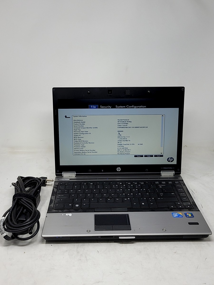 HP ELITEBOOK 8440P XT917UT-ABA Laptop Intel Core I5 M 560 6GB 256GB
