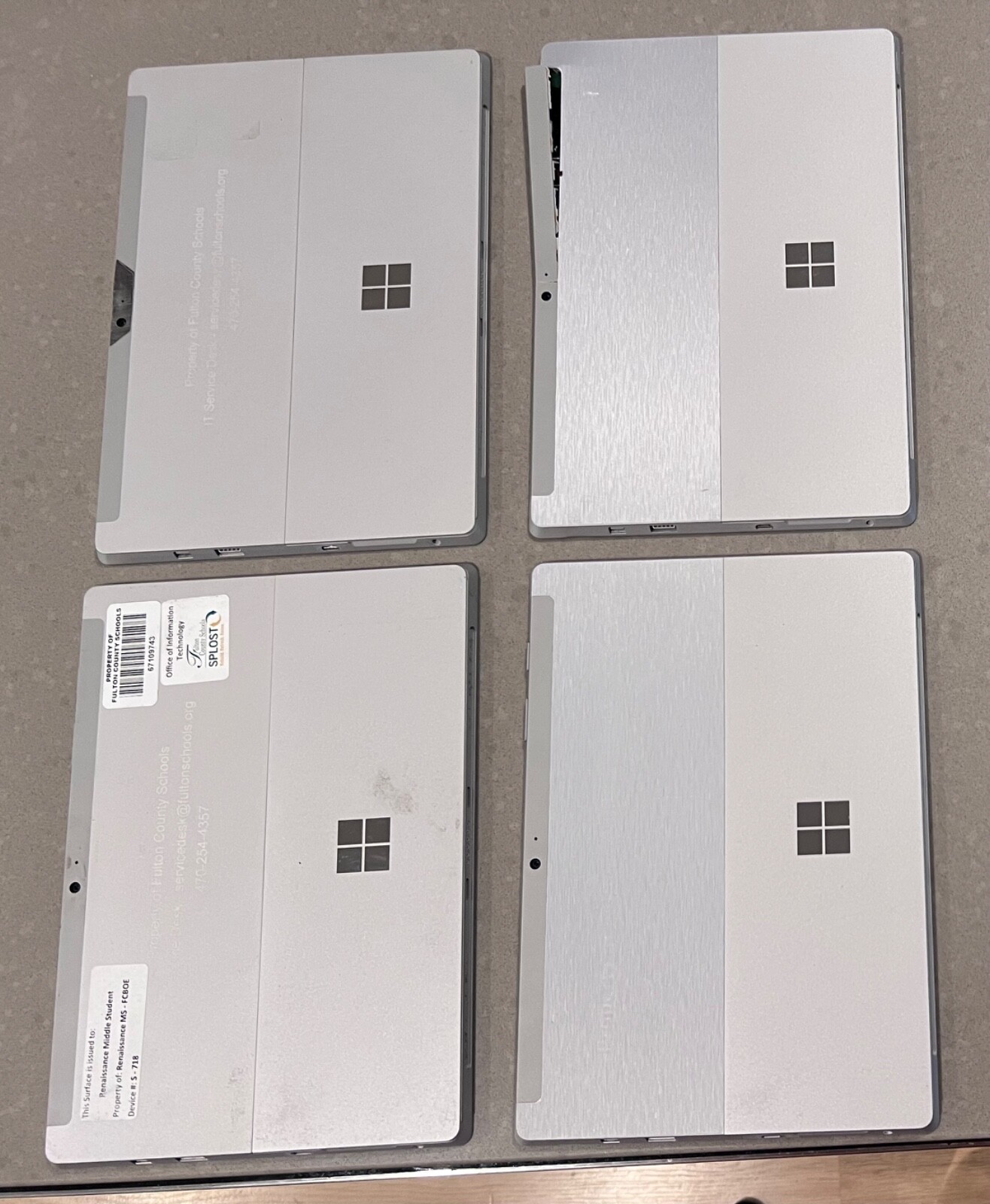 Lot of 4 As-is Microsoft Surface 3 1645 12″ Tablet Atom x7 Z8700 4GB 64GB –