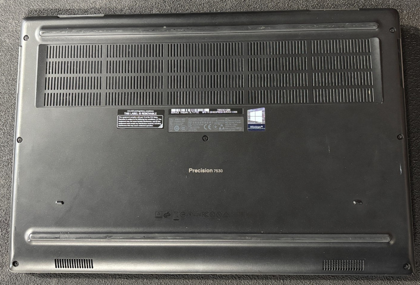 Dell Precision 7530 Intel Core i7-8850H 16GB RAM 512GB SSD