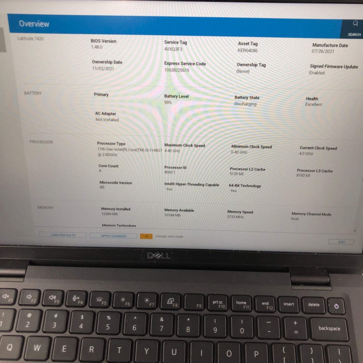 Dell Latitude 7420 14″ i5-1145G7 2.6GHz 16GB RAM 256GB SSD WIN 11