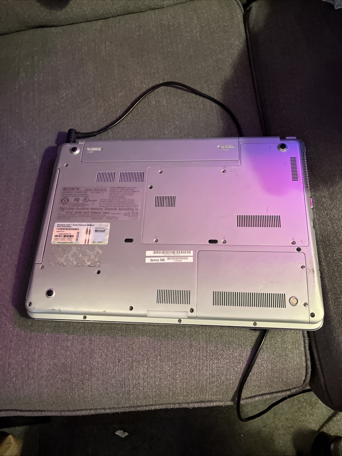 Vintage Sony Vaio PCG-5L2L Windows 10 Core 2 Duo, 4GB RAM, Tested Works
