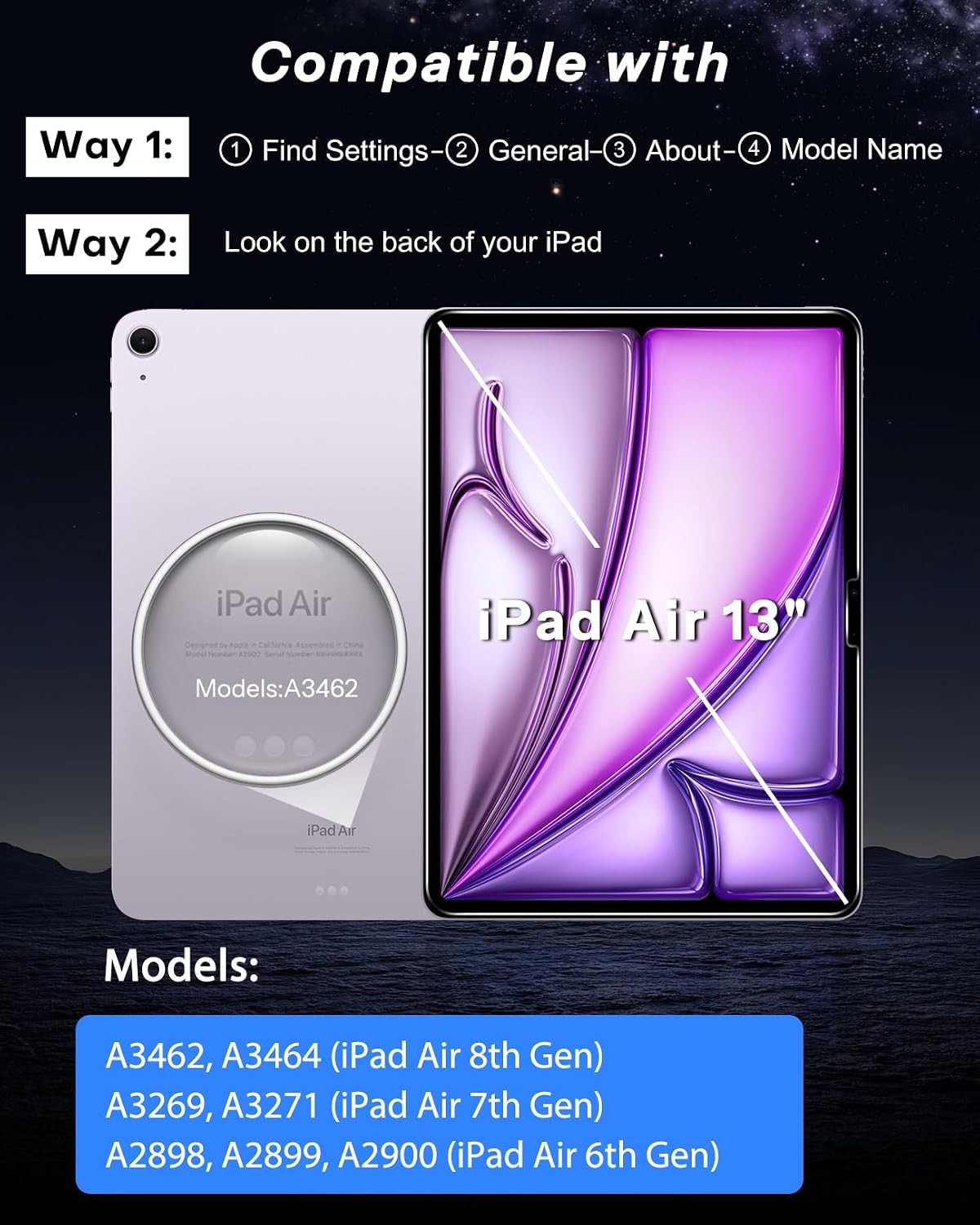 2 Pack Screen Protector for iPad Air 13-inch 8th/7th/6th Generation M4 M3 M2