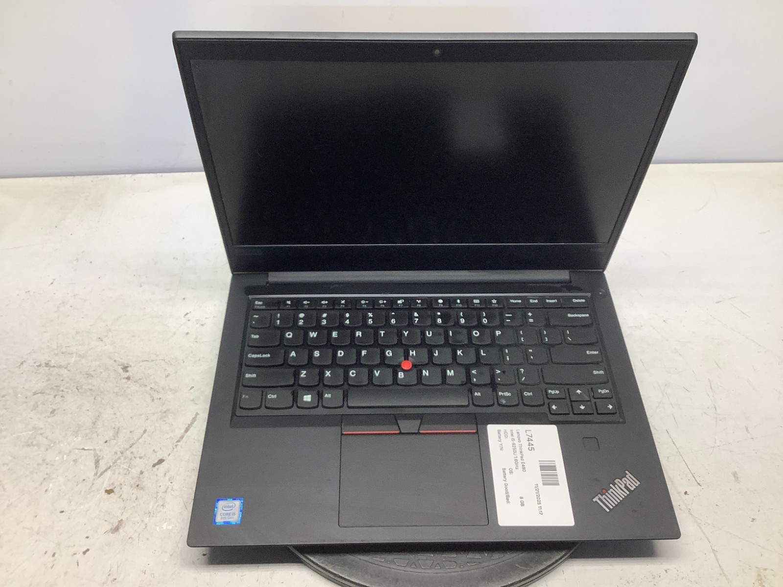 Lenovo ThinkPad E480 Intel i5-8250U 1.6GHz 8 GB NO HDD No Batt