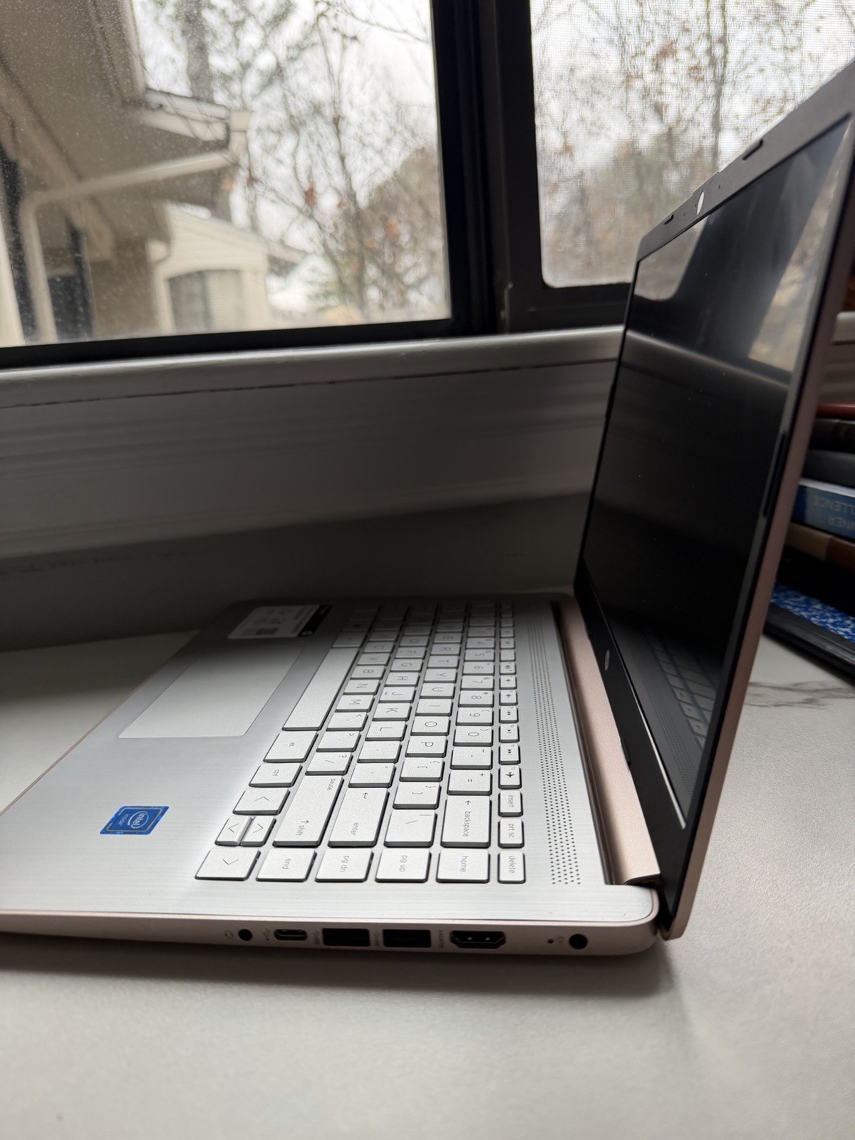 HP Rose Gold Notebook/Laptop Intel Celeron HDMI USB SD Card Built-in Webcam