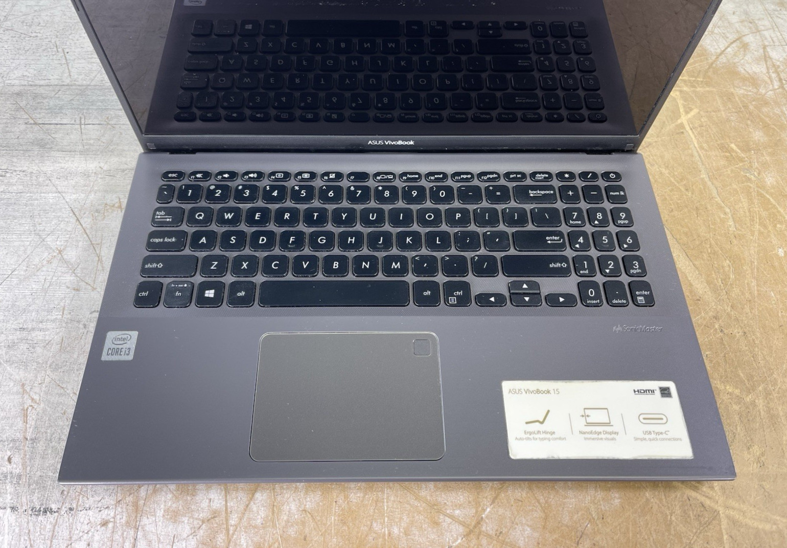 ASUS VIVOBOOK F512J i3-1005G1 @ 1.20 GHz, 12GB RAM, NO HDD/OS