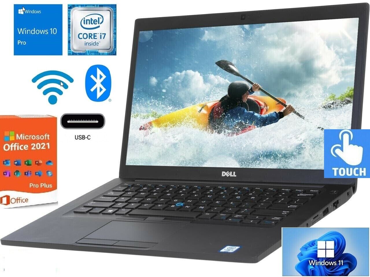 Dell Latitude 7290 Laptop 12.5″ Quad i7 Touch up to 32GB RAM & 2TB SSD Win10/11P