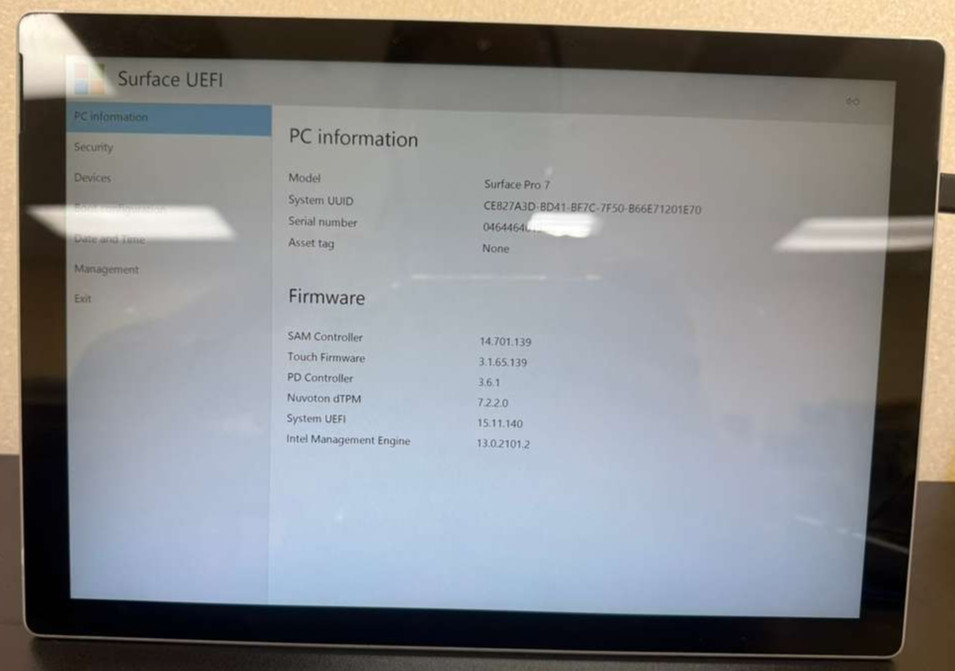 Microsoft Surface Pro 7 i5 10th Gen 8GB 256GB SSD WIN 11 PRO . READ DESC