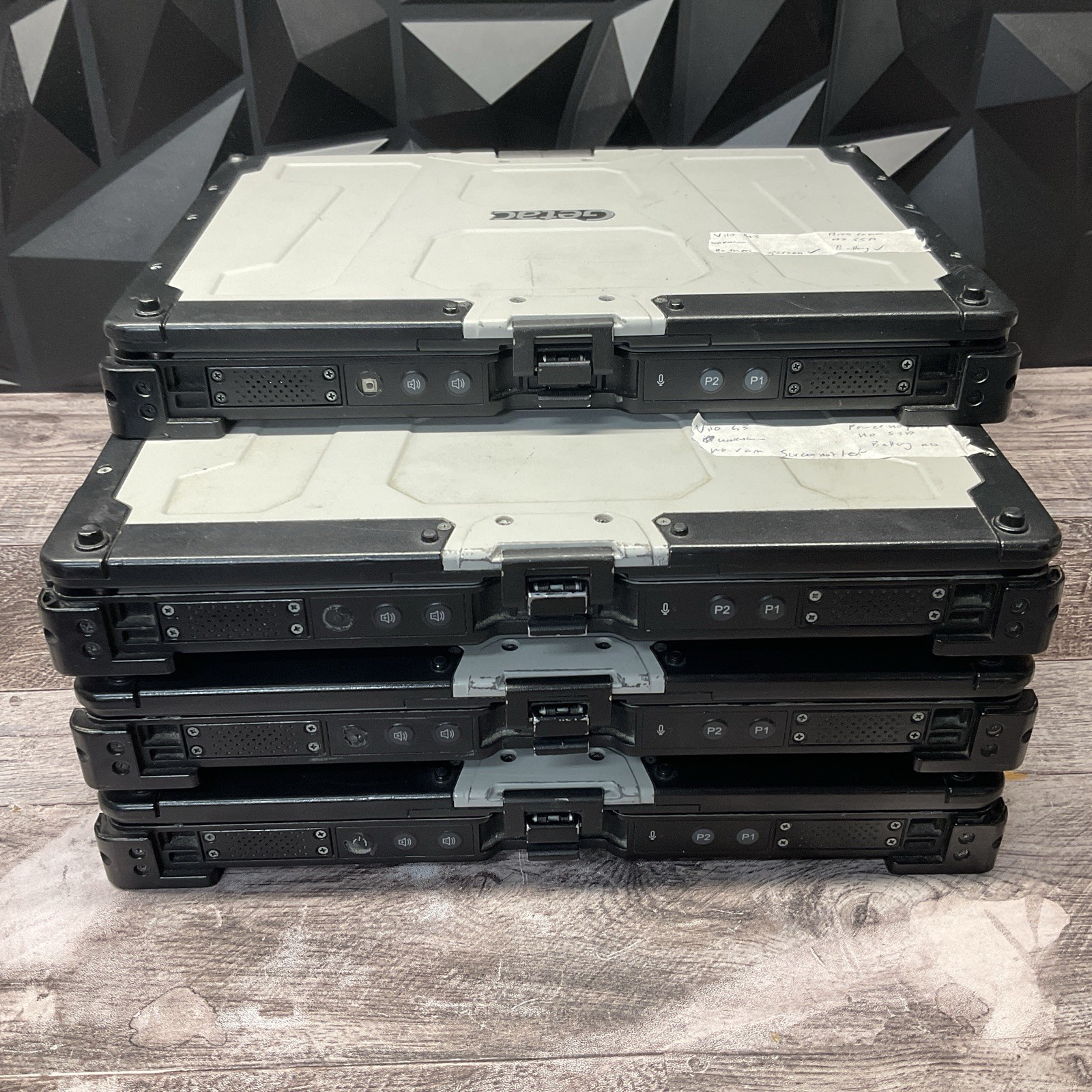 Lot of 4 GETAC V110 G3 / I5 6th / Rugged Laptop Tablet PC / A10