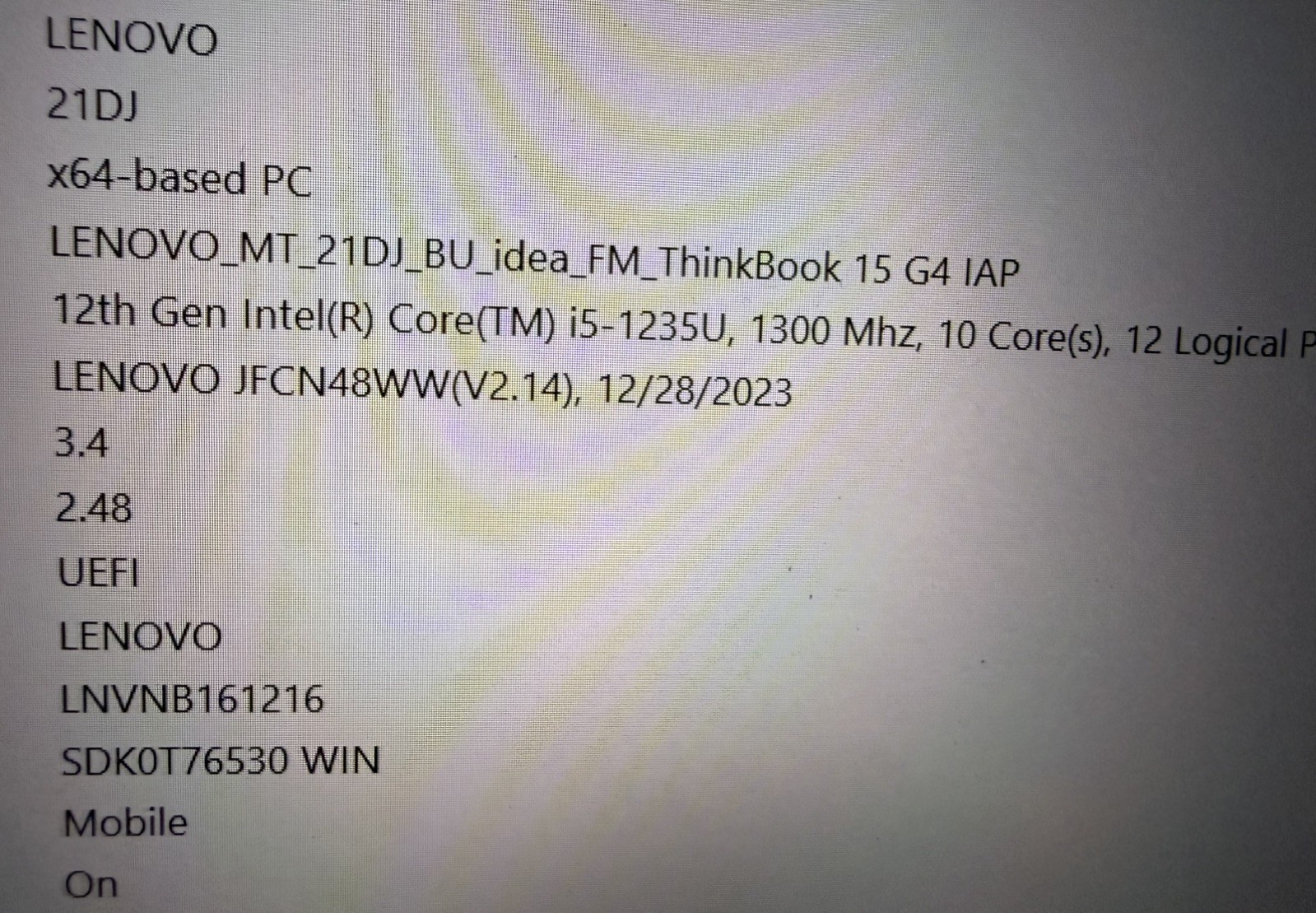Lenovo ThinkBook 15 G4 IAP 15.5″ i5-1235U, 512GB m2, 16GB RAM