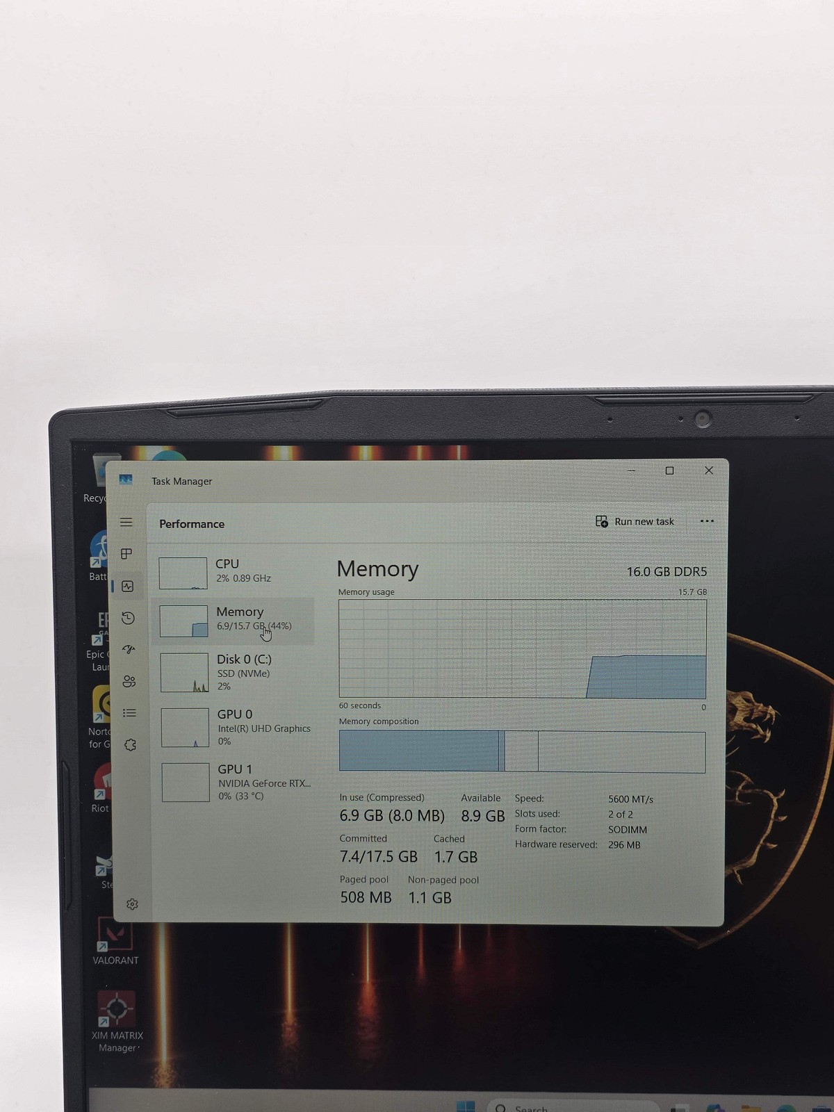 MSI Katana 15 HX B14WEK 15.6″ Core i7-14650HX 2.2GHz RTX 5050 16GB RAM 512GB SSD