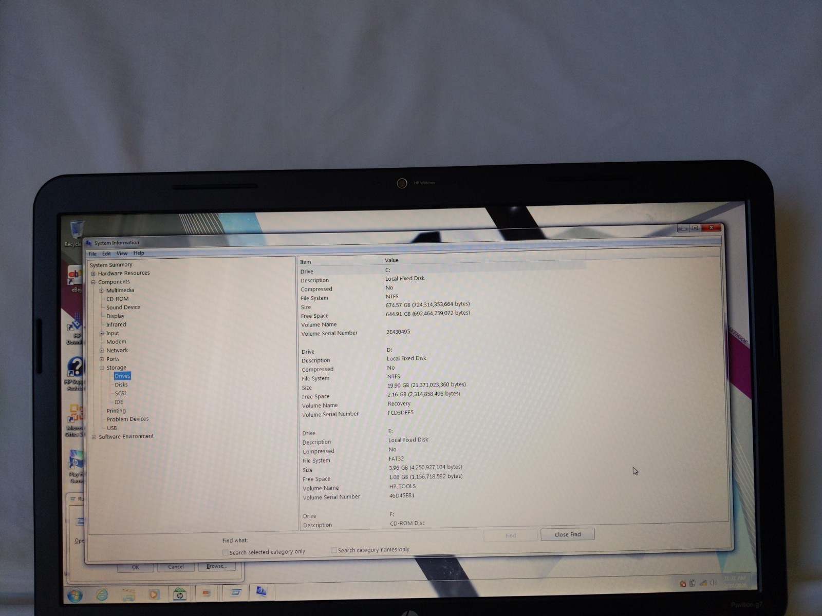 HP Pavilion G7 Notebook Laptop Windows 7 Home Premium AMD 4Core 1.5GHz 4GB RAM