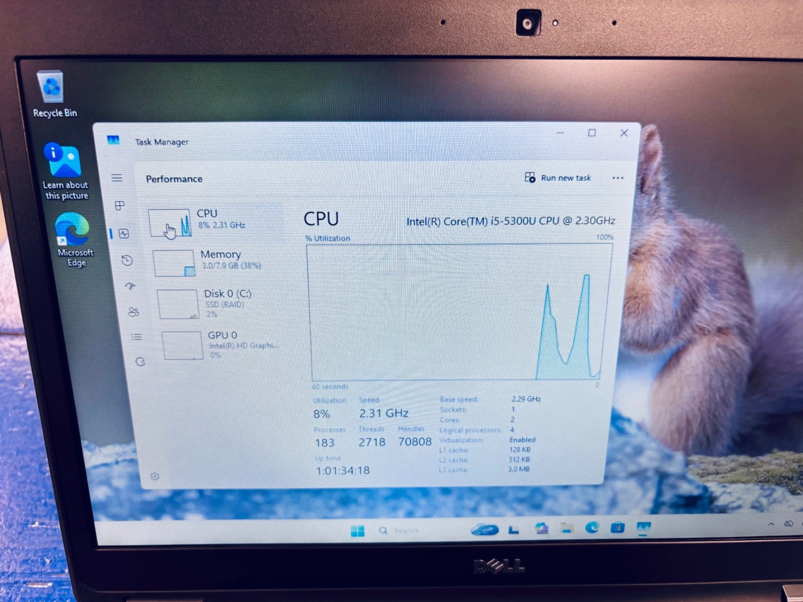 Dell Latitude E5450 14″ Core i5-5300U@ 2.30GHz, 8GB RAM, 256GB SSD, WIN11Pro.
