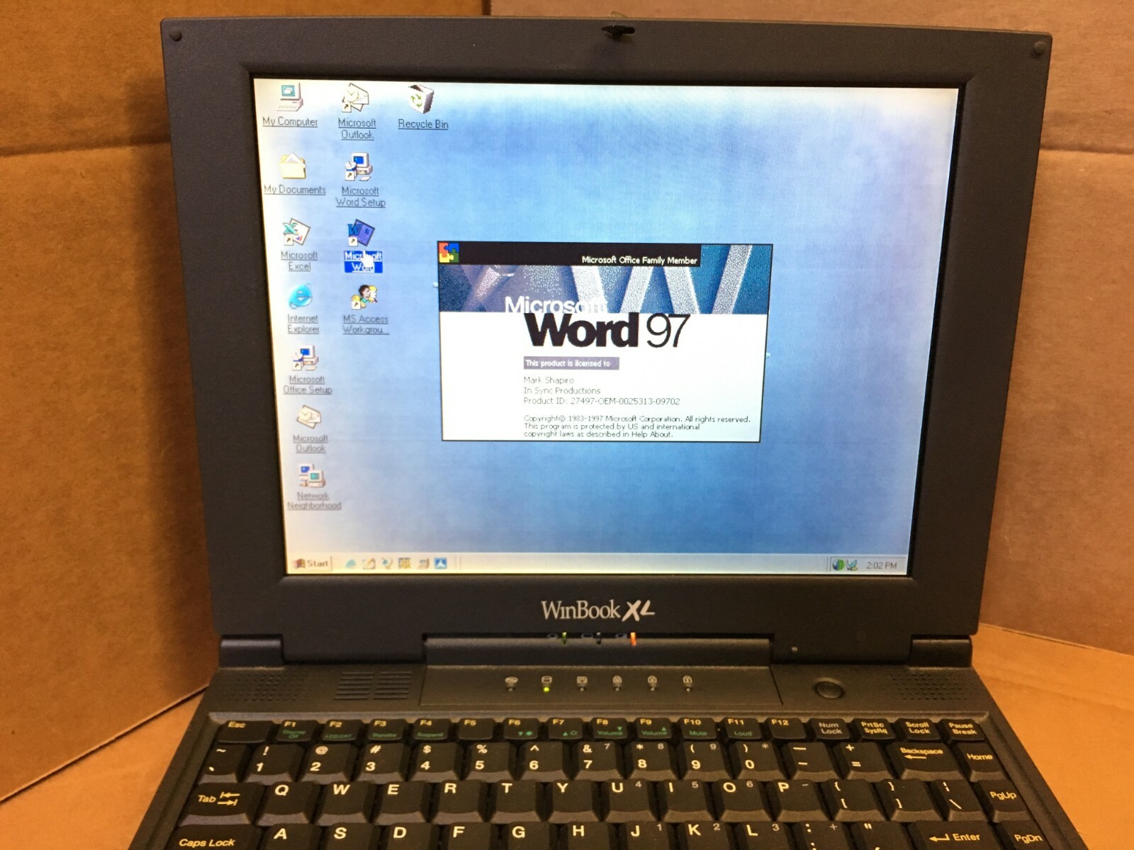 WINBOOK XL LAPTOP WinBook XL AMD-K6 3D PROCESSOR WINDOWS 98 OFFICE 97