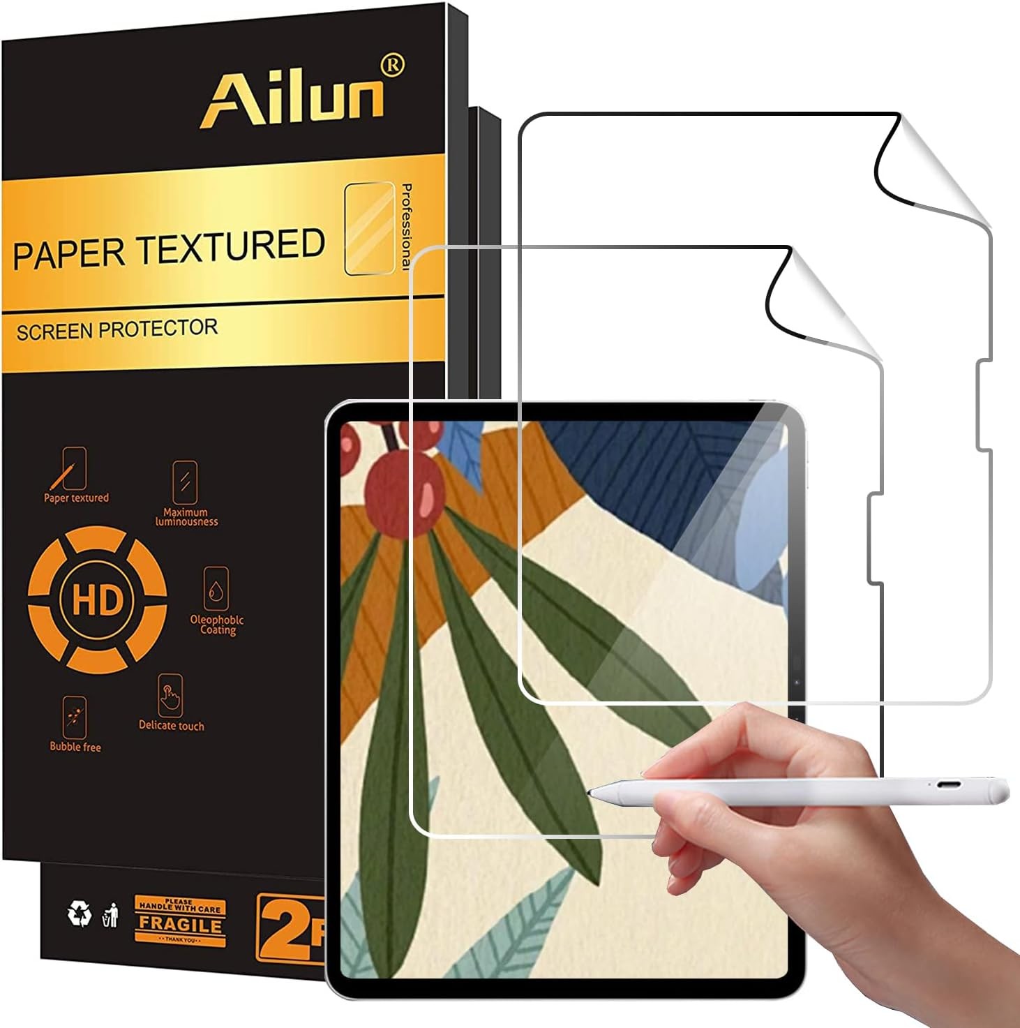 Paper Textured Screen Protector for iPad Pro 12.9 Inch Display [2018-2022] 2Pack
