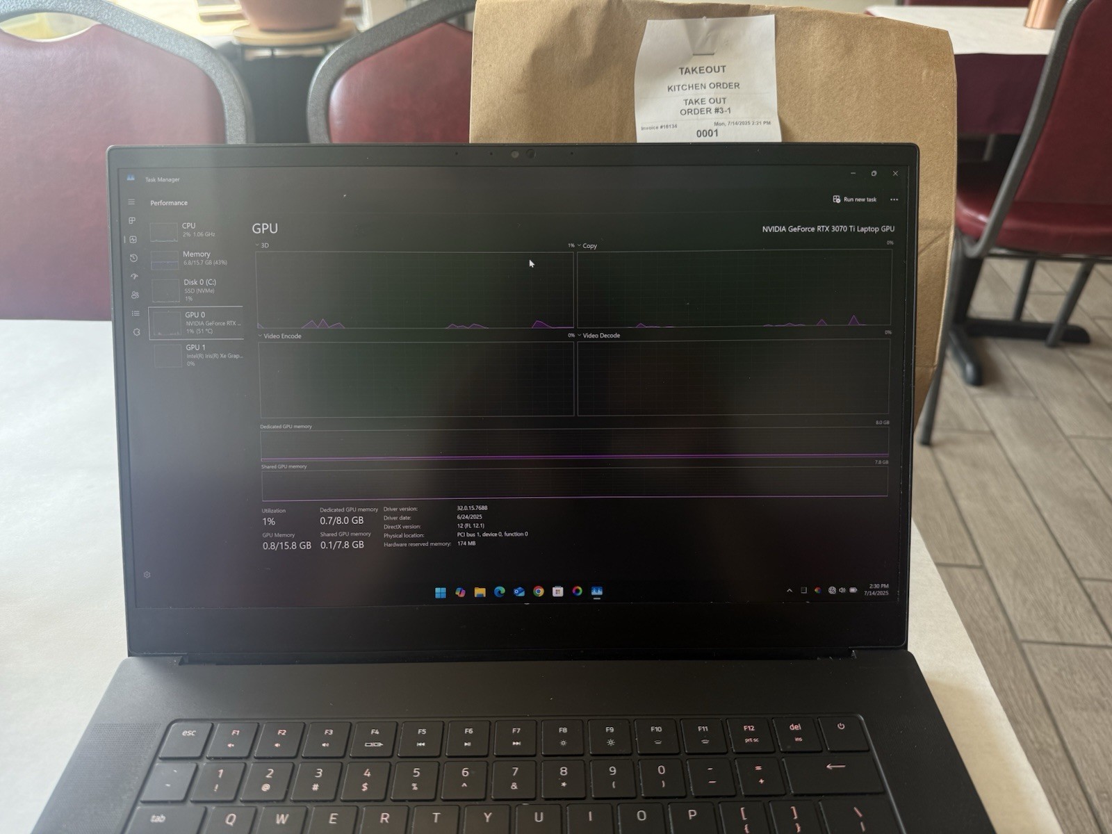 Razer Blade 15 Advanced 2022 I-7 12800h, RTX 3070 Ti, 16GB DDR5 Ram 1 TB ssd.