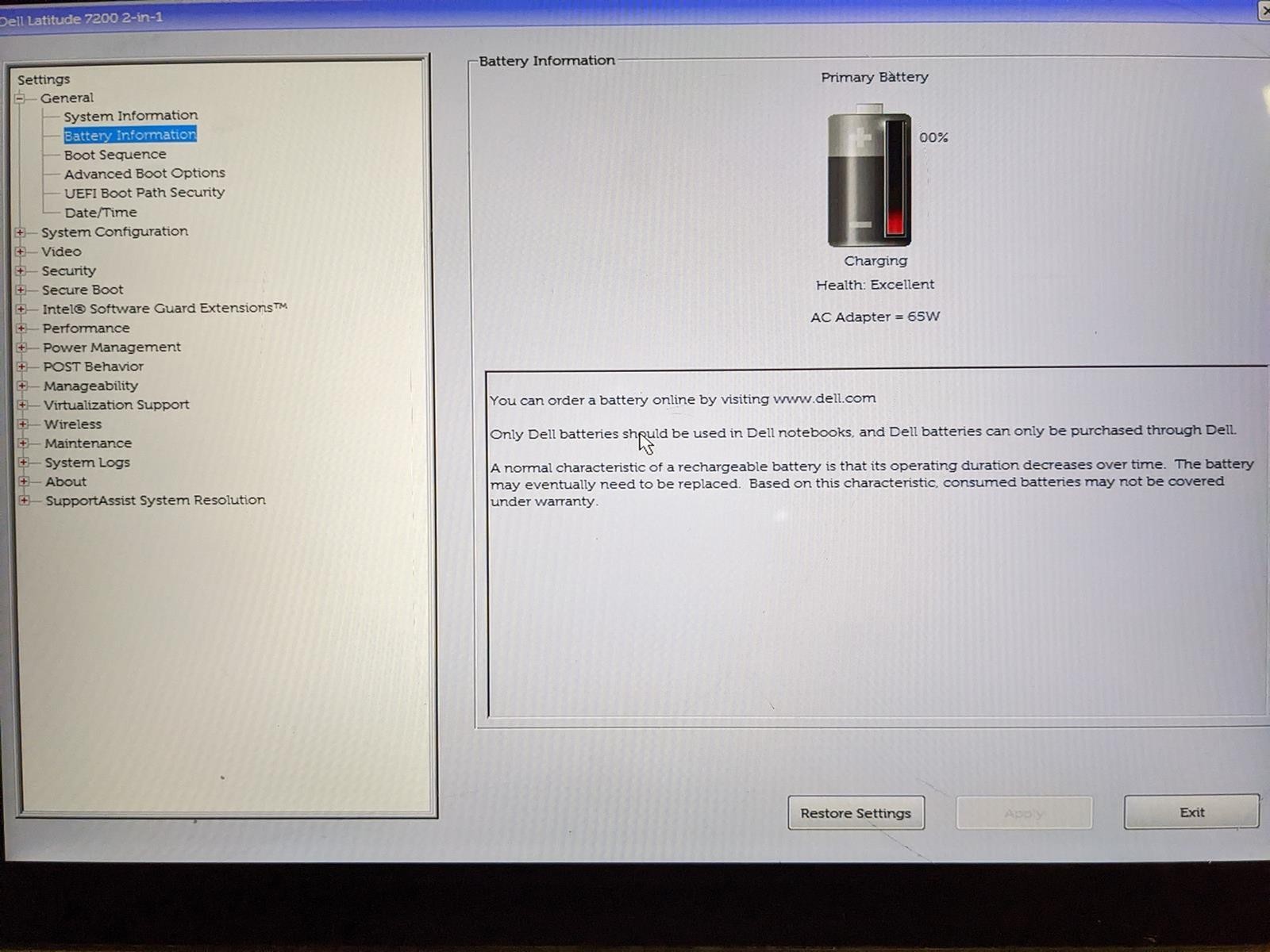 DELL LATITUDE 7200 2-IN-1 i5-8365U @ 1.60GHz, 8GB RAM, NO HDD/OS – (FOR PARTS)