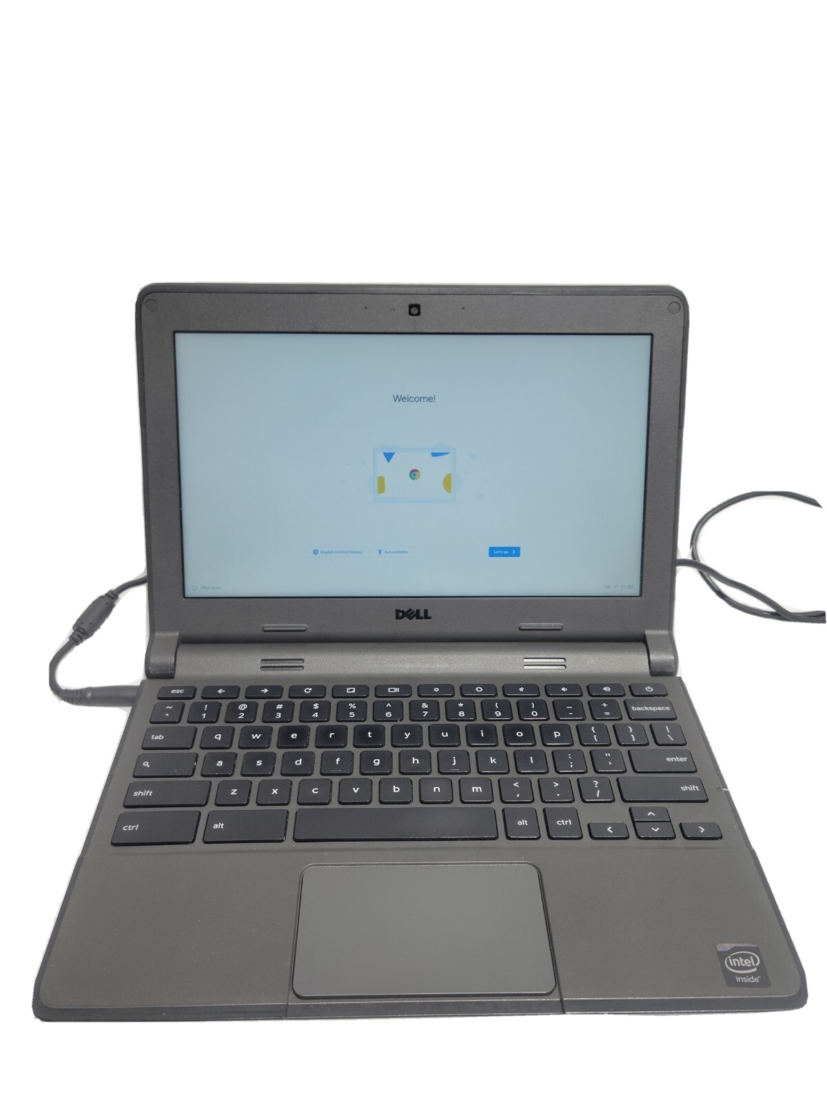 dell p22t chromebook 11p22t001 laptop grey 2.16Ghz intel celery USED.