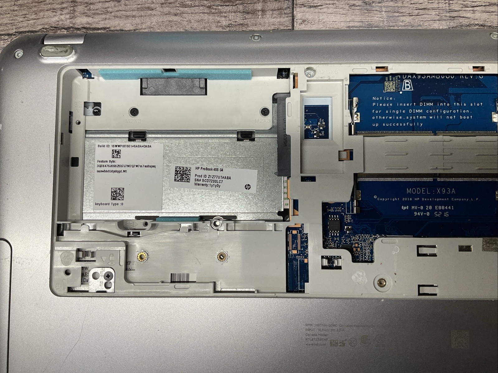 ProBook 455 G4 / AMD A9-9410 / No RAM Laptop Notebook PC / P10