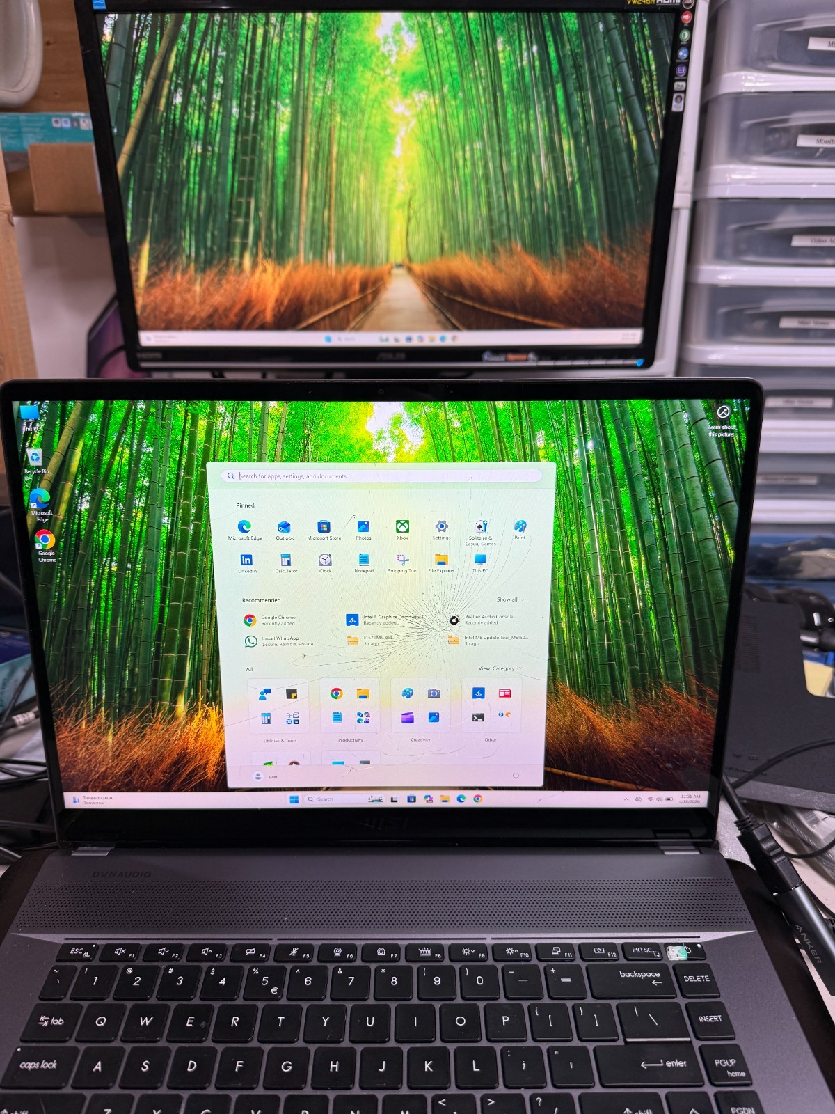 MSI Creator Z16 A11UET Core i7 11th Gen 32GB RTX3060 1TB – 120Hz Cracked Screen
