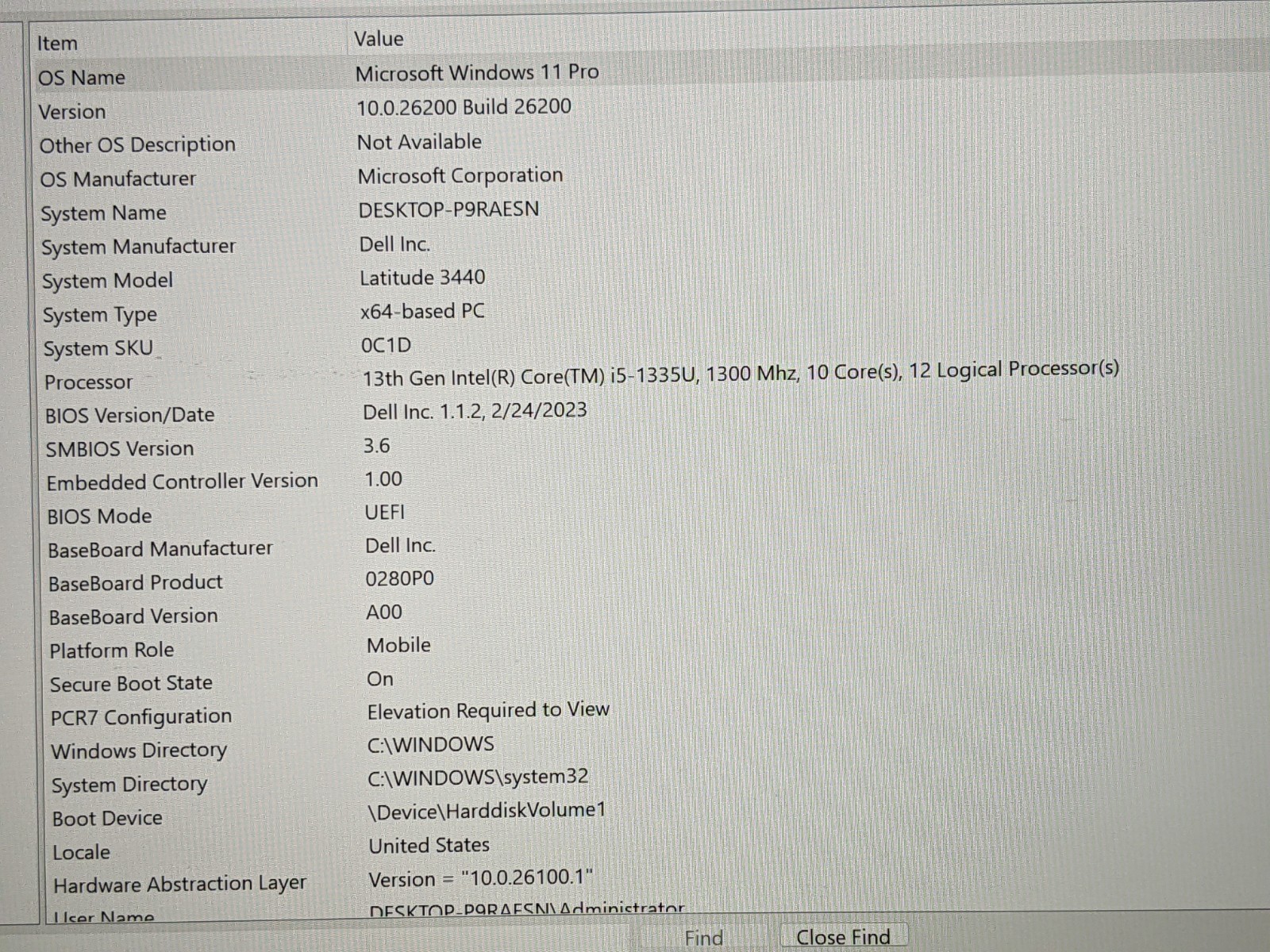Dell Latitude 3440 14″FHD i5-1335U 1.3GHz 16GB 256GB SSD W11P WARRANTY-07/26 +PA