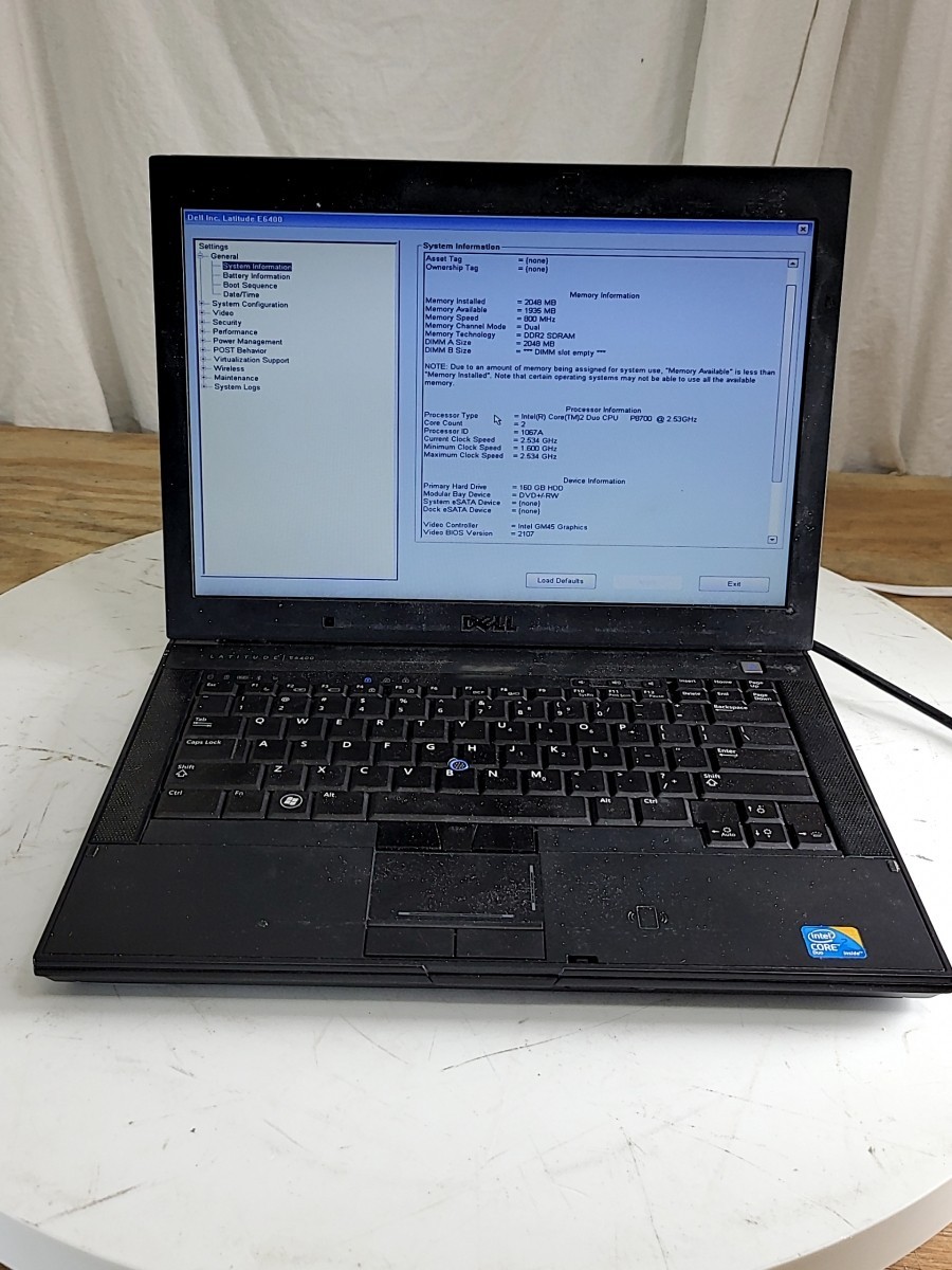 DELL LATITUDE E6400 Laptop Intel CORE2 DUO P8700 2GB 160GB SEE NOTES