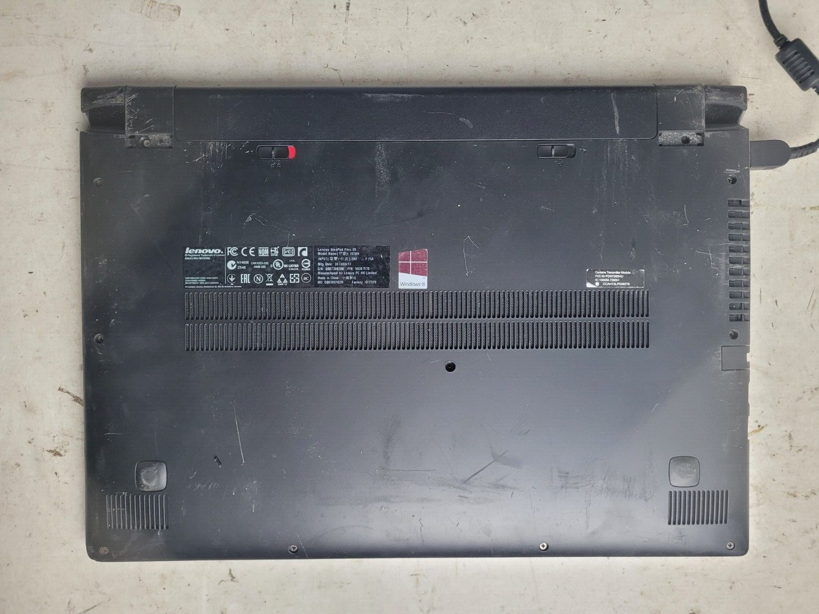 Lenovo IdeaPad flex 15 w/i5-4200U, 8GB RAM,500GB HDD, 15″ Laptop for Parts #1922