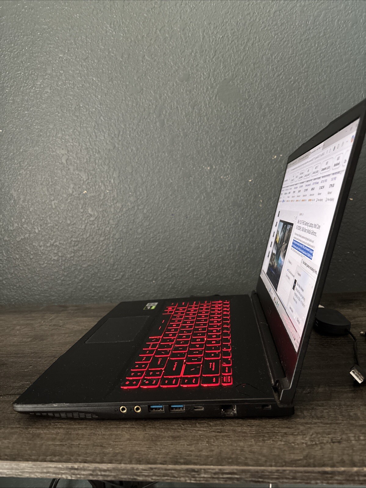 Mis 15.5 FHD Gaming Laptop, Intel Core 15-10200H, 16Gb Ram, Nvidia Force
