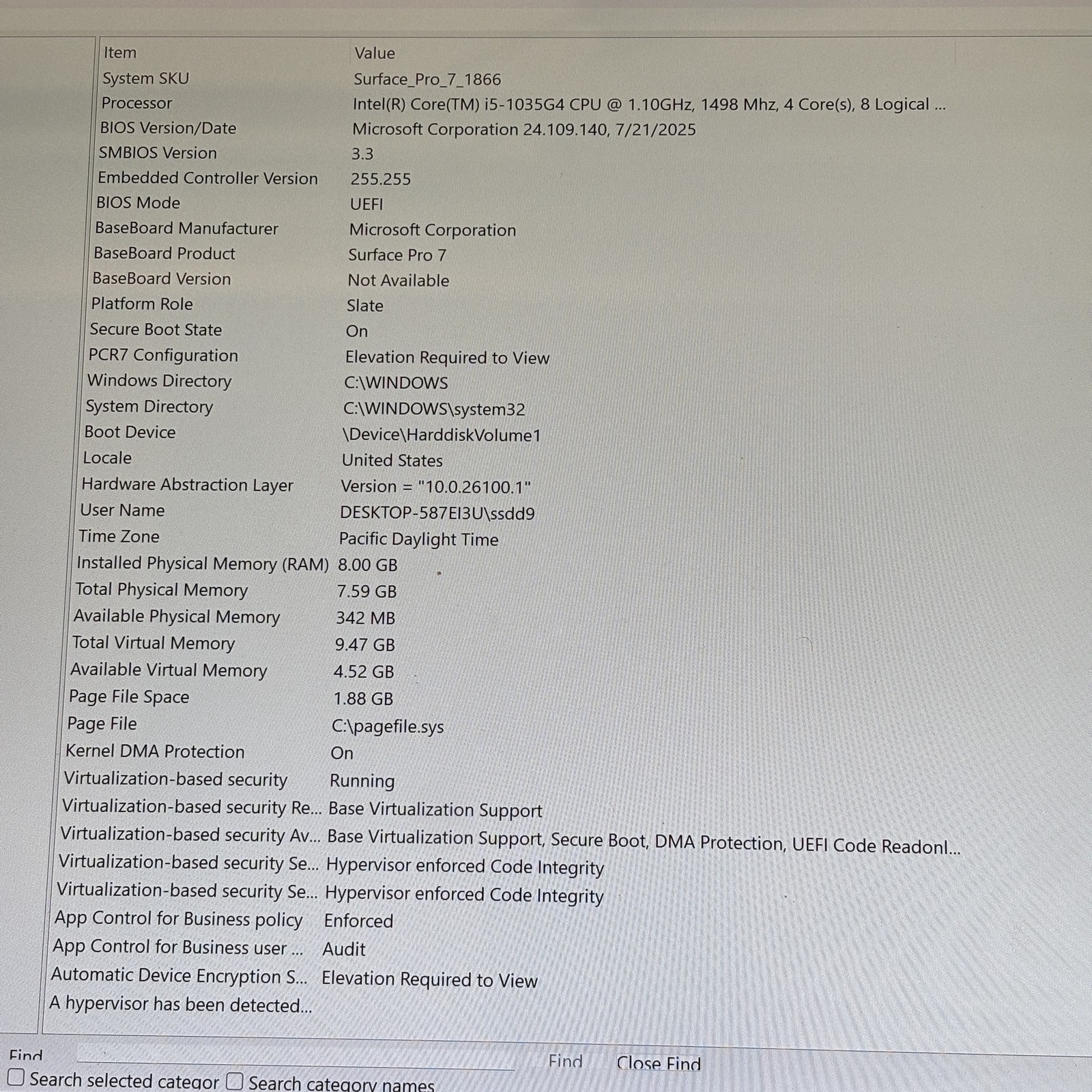 Microsoft Surface Pro7 1866 Intel Core i5-1034G4 1.10GHz 8GB RAM 256GB SSD 12.3″