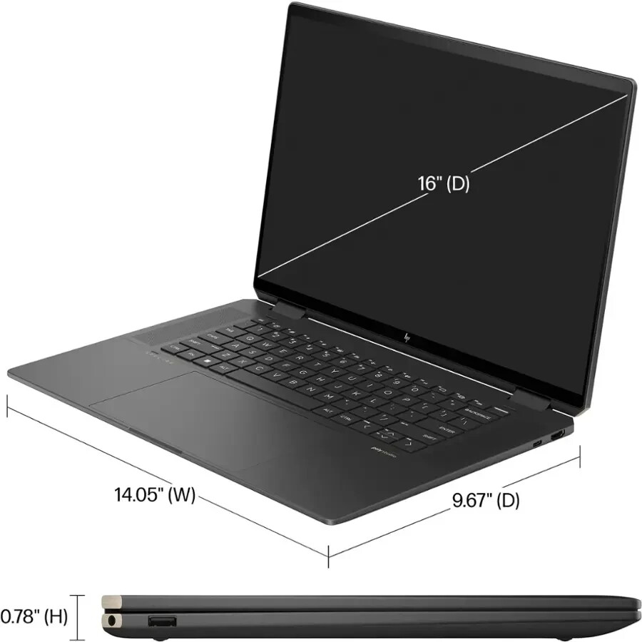HP Spectre x360 16-aa0013dx 16.0″ WQXGA IPS Touch Ultra 7-155H 16GB 1TB SSD W11H